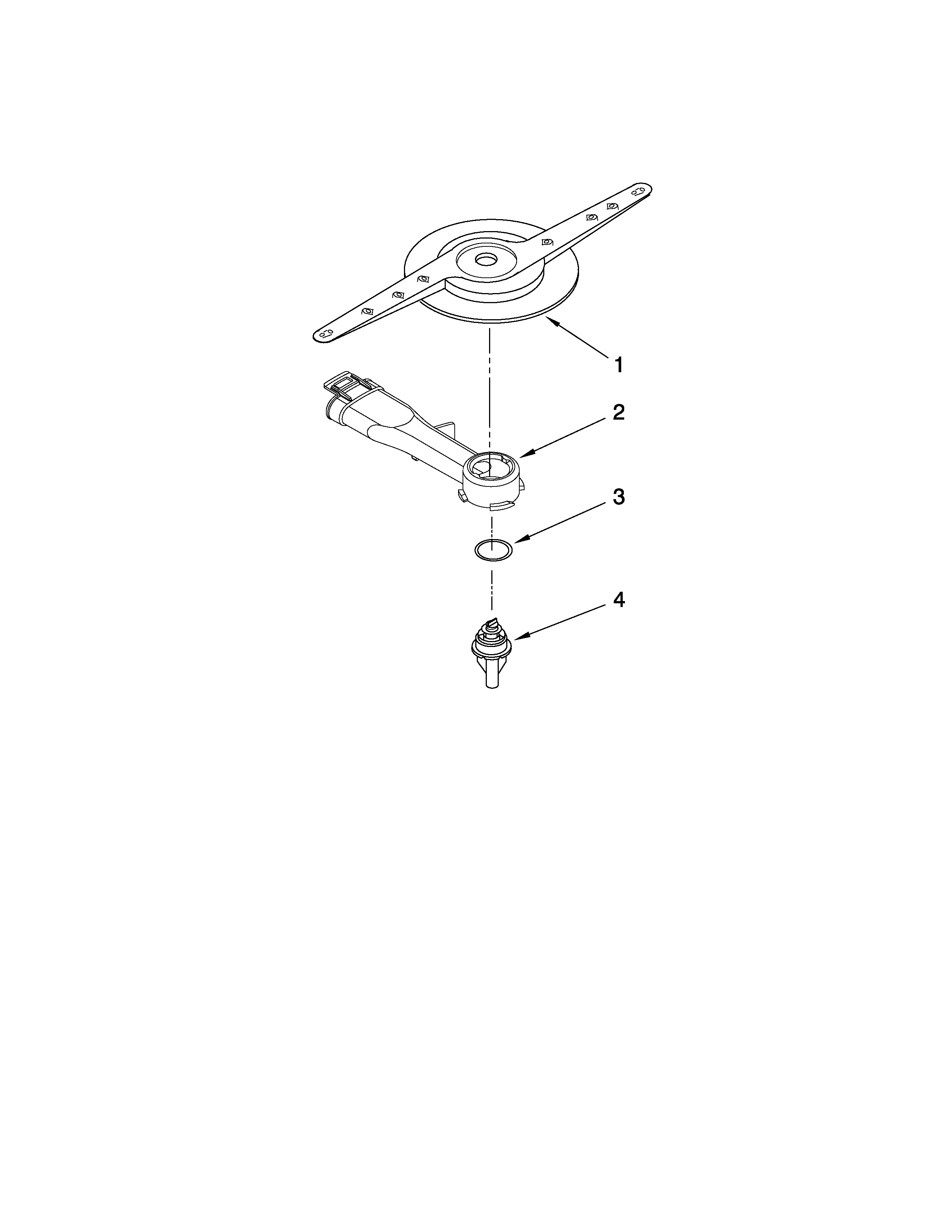 Kenmore 66517742K011 lower washarm parts diagram