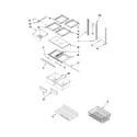 Kenmore 59669933000 shelf parts diagram
