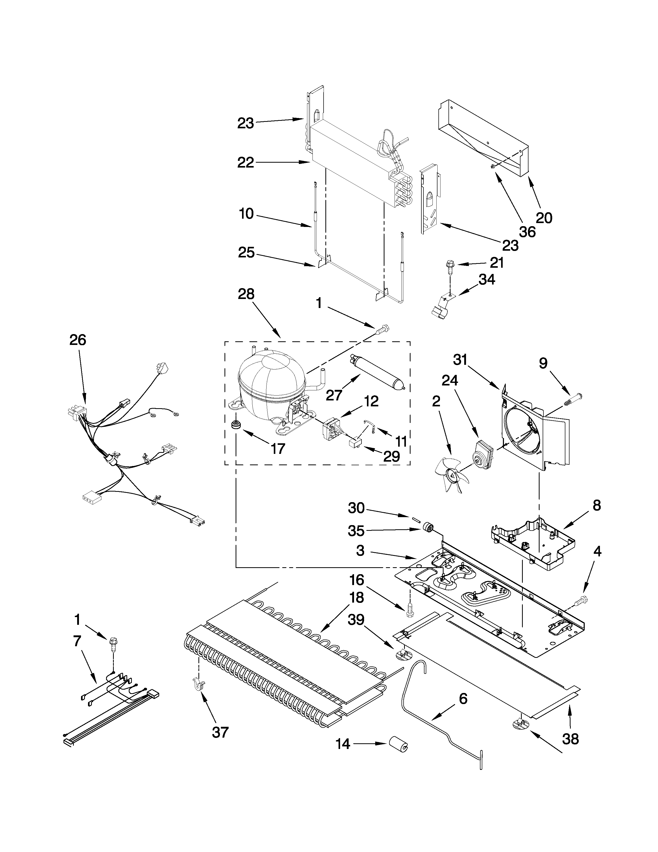 Kenmore 59669942001 unit parts diagram