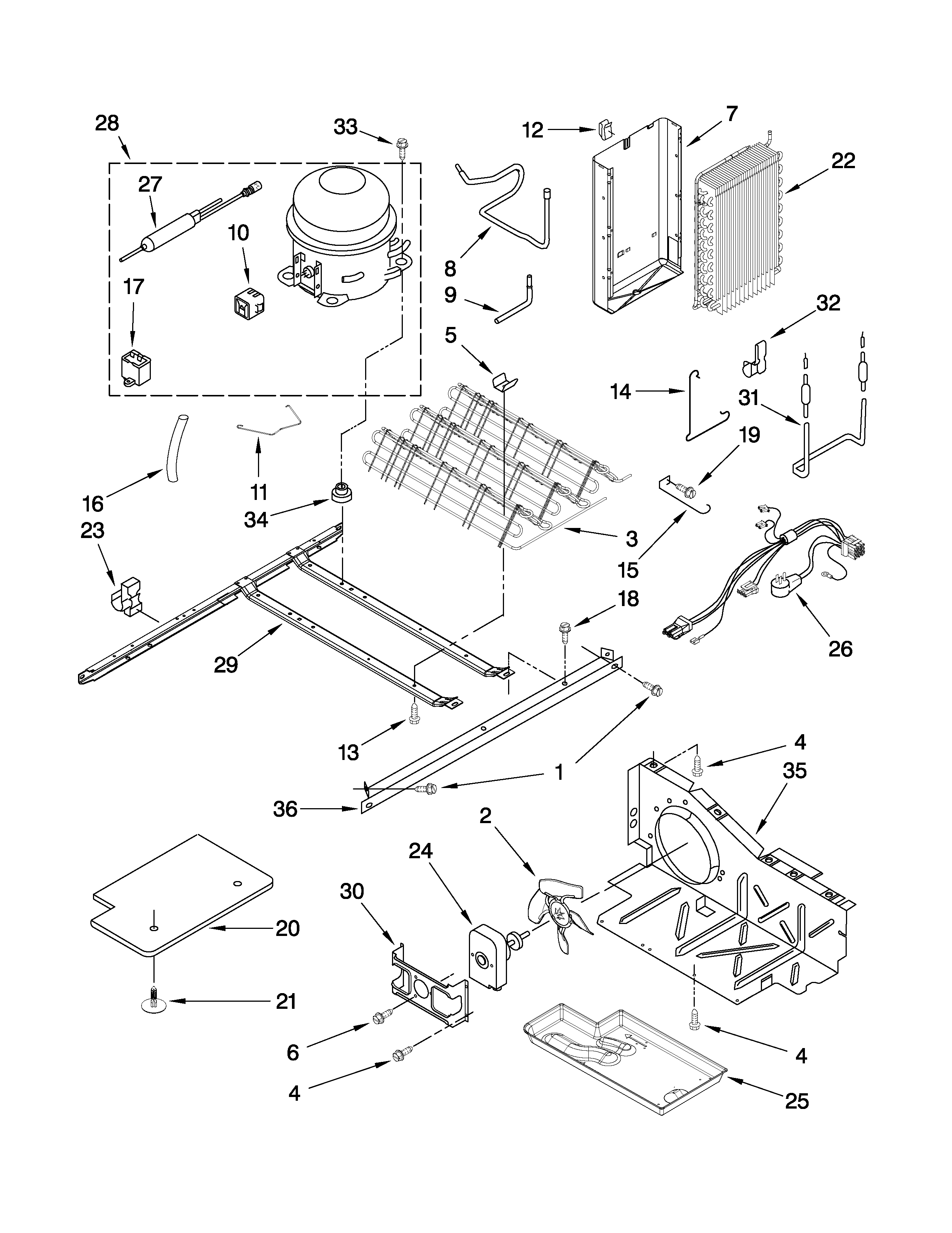Kenmore 10641569801 unit parts diagram