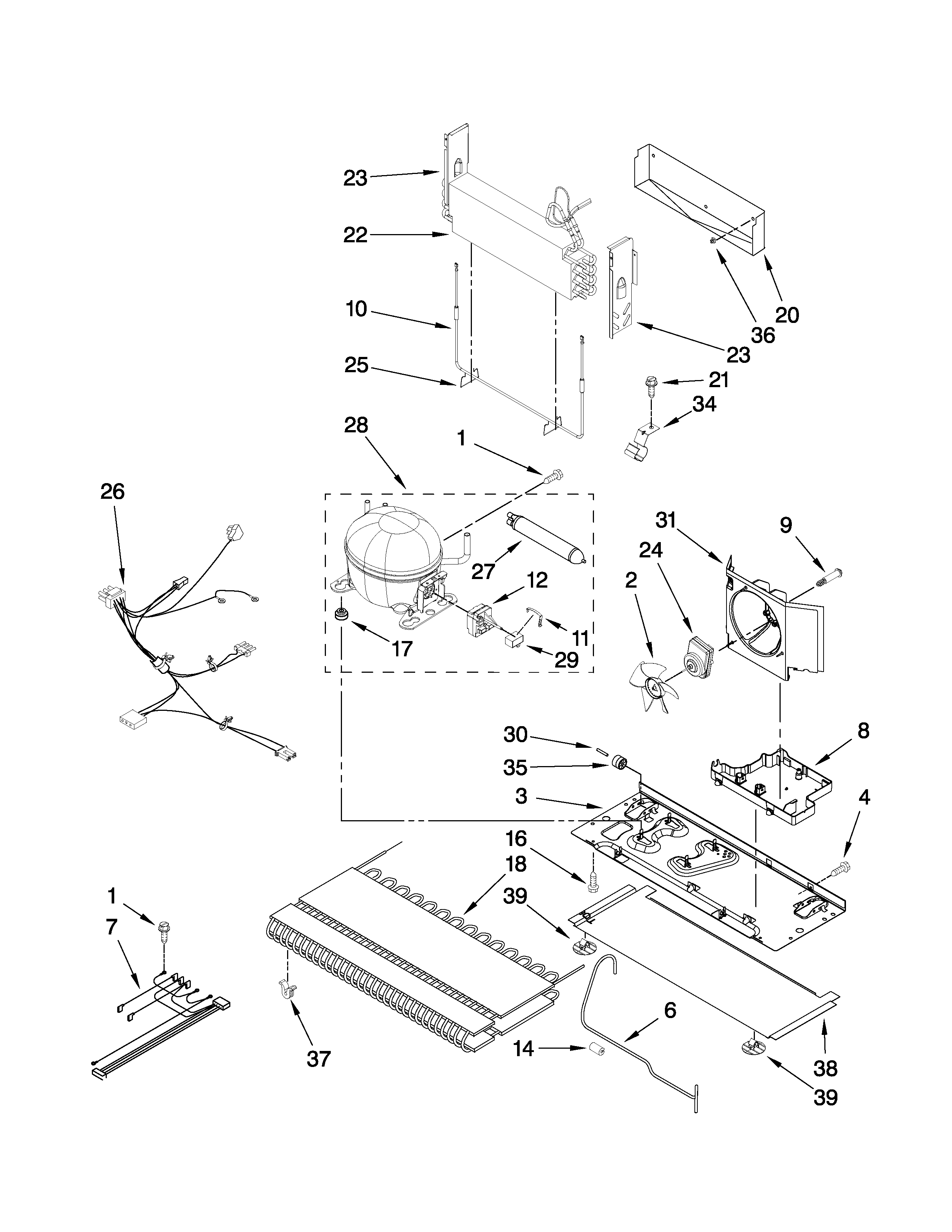 Kenmore 59669283001 unit parts diagram