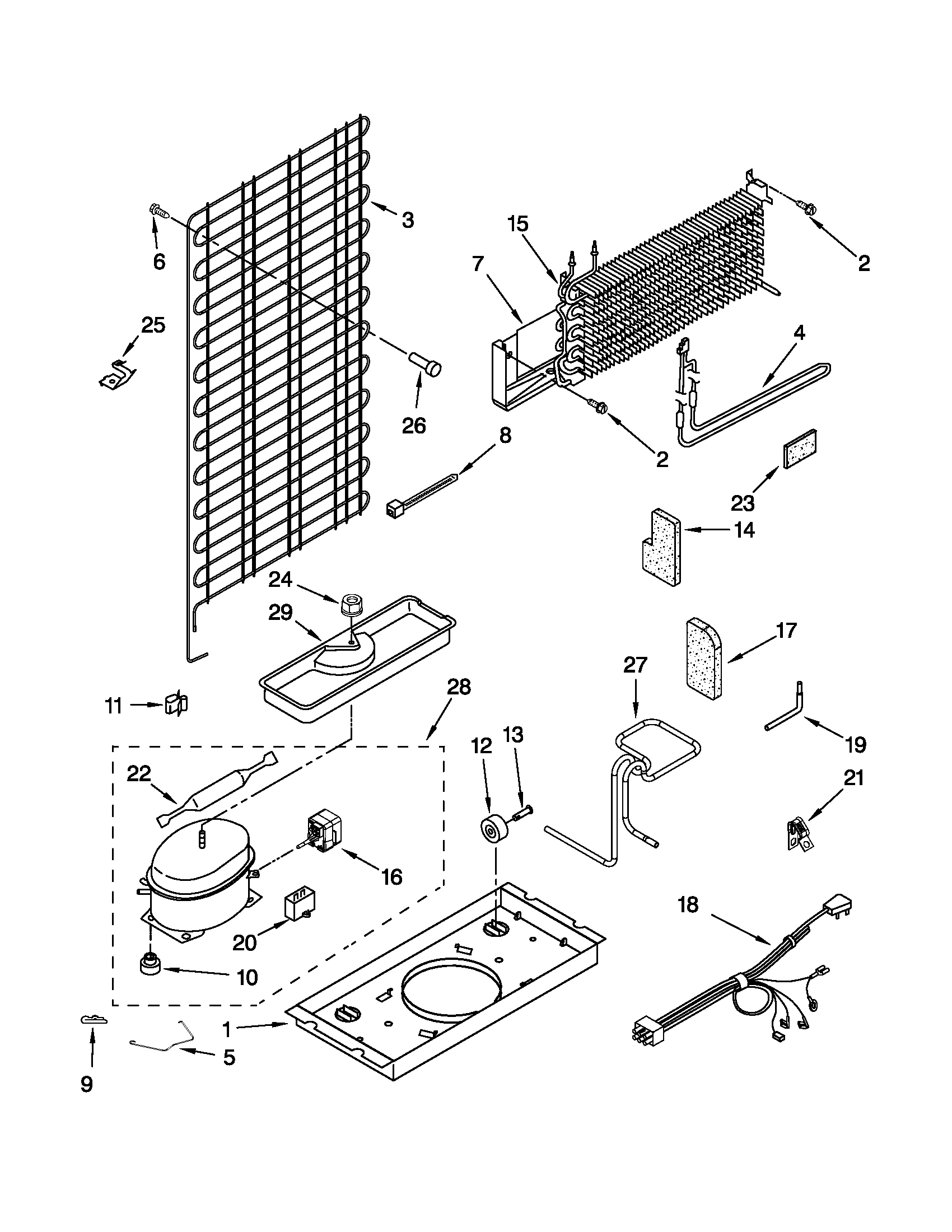 Kenmore 10672979901 unit parts diagram