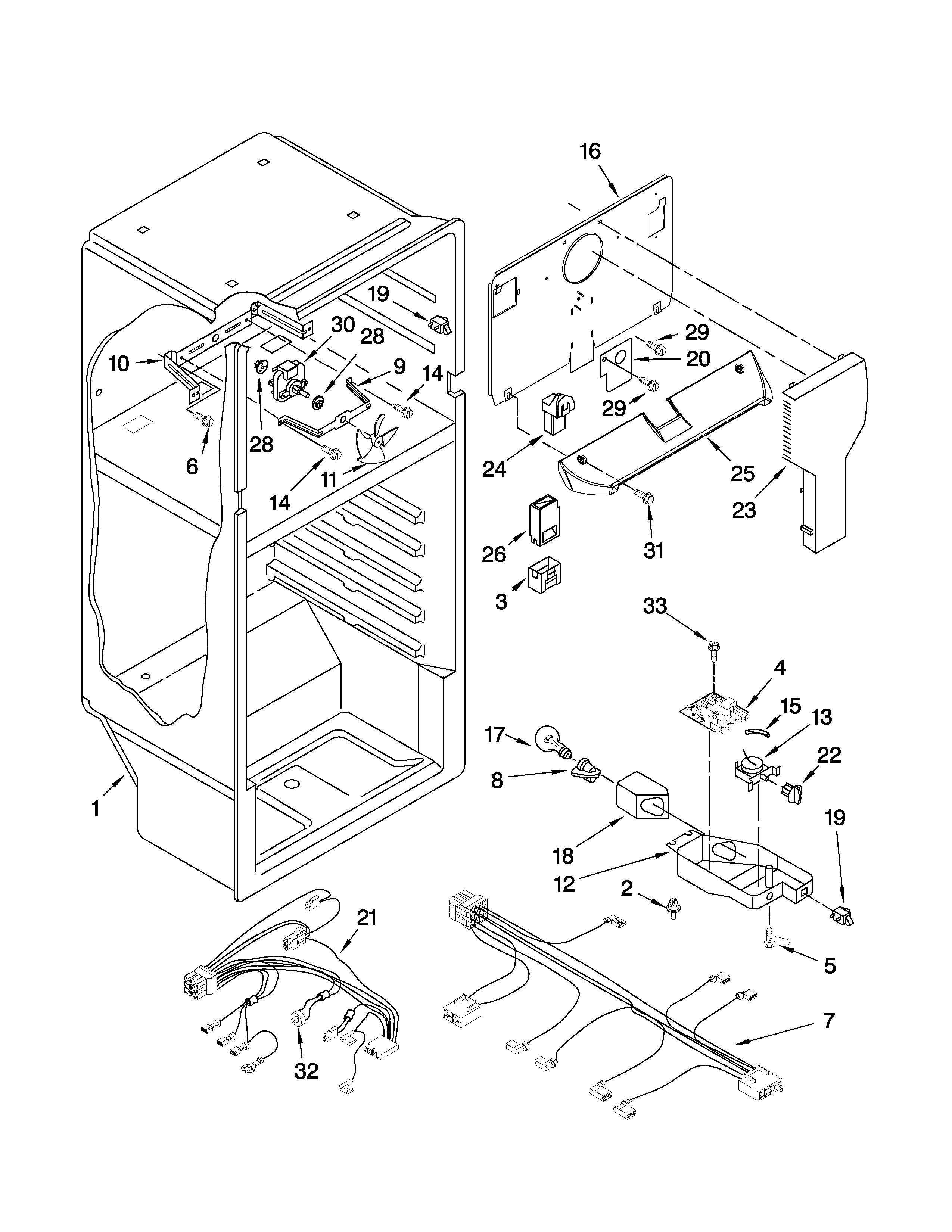 Kenmore 10662972901 liner parts diagram