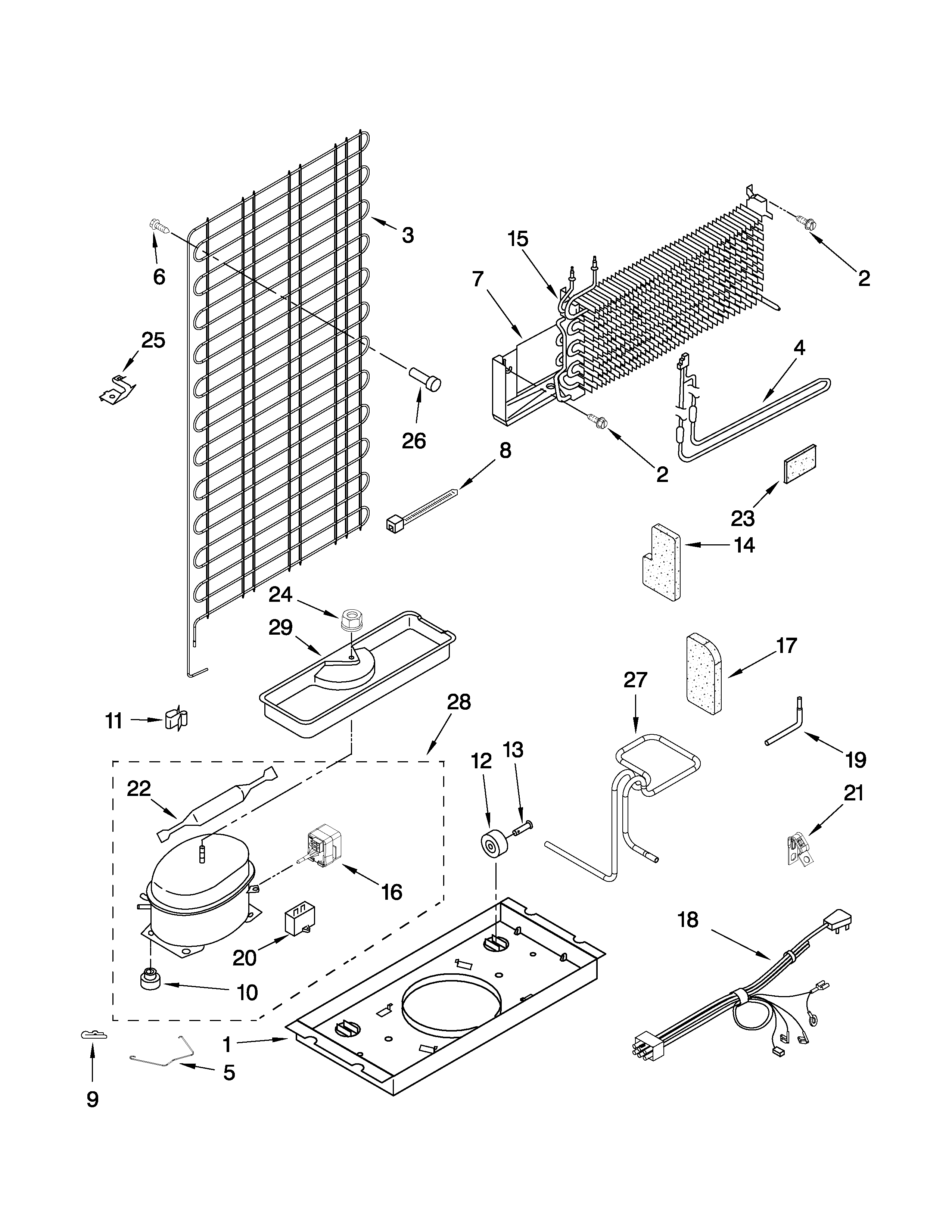 Kenmore 10662972901 unit parts diagram