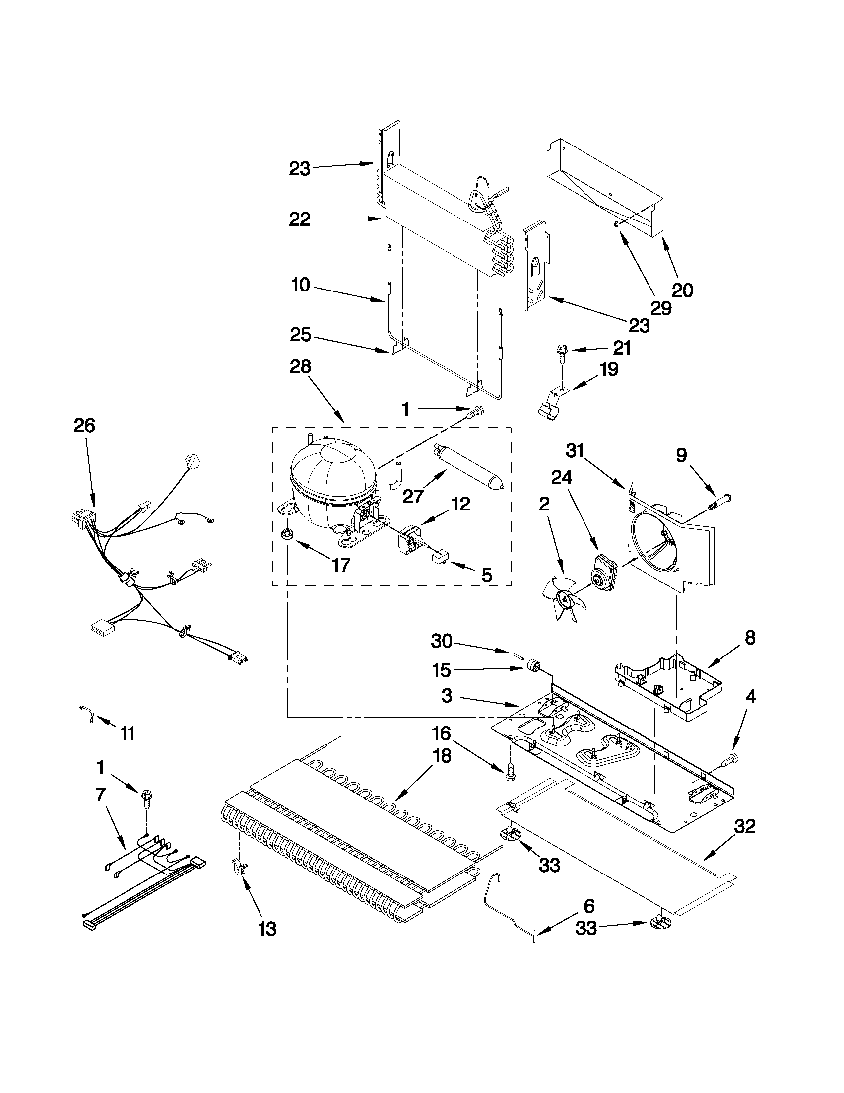 Kenmore Elite 59678582804 unit parts diagram