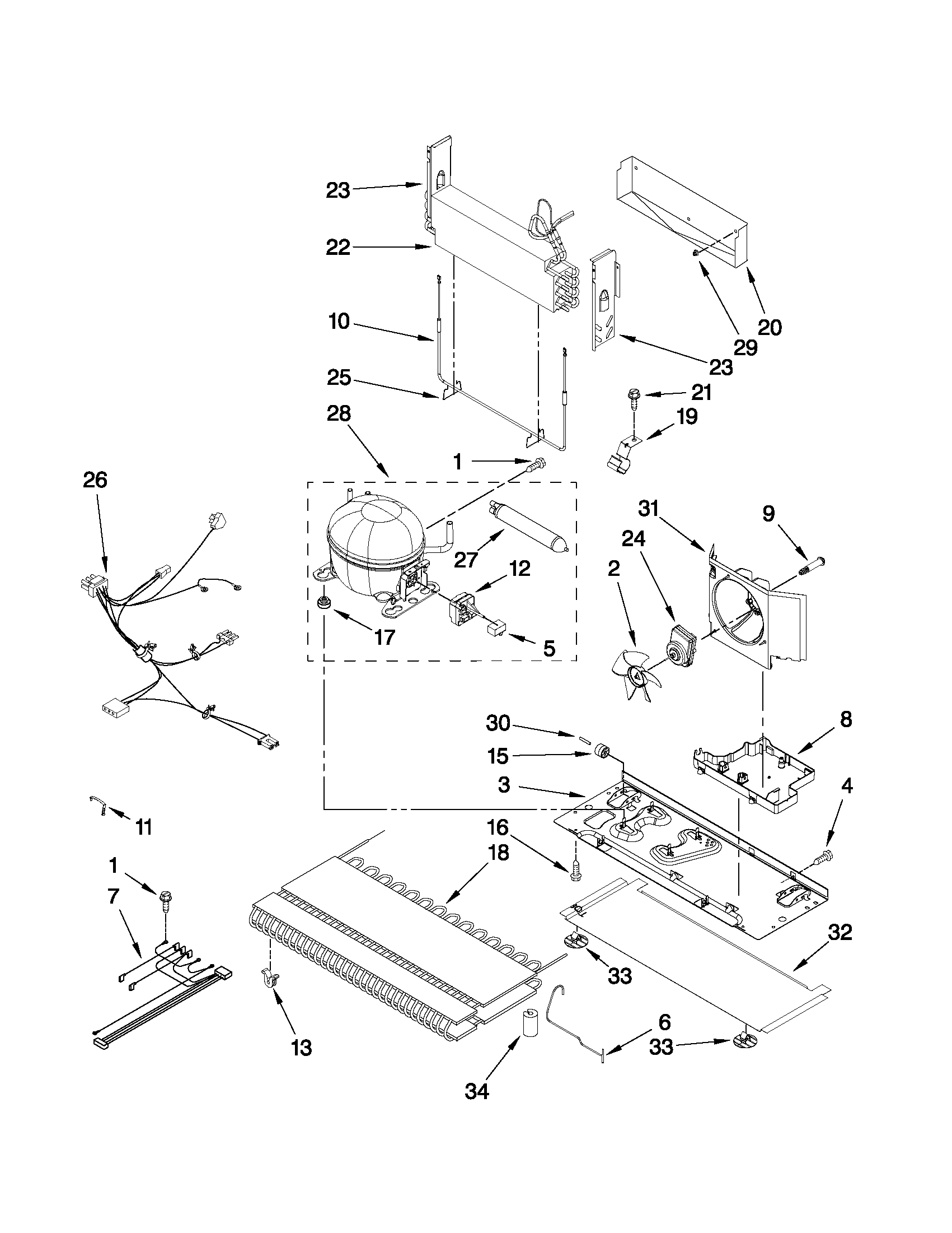 Kenmore 59679512010 unit parts diagram