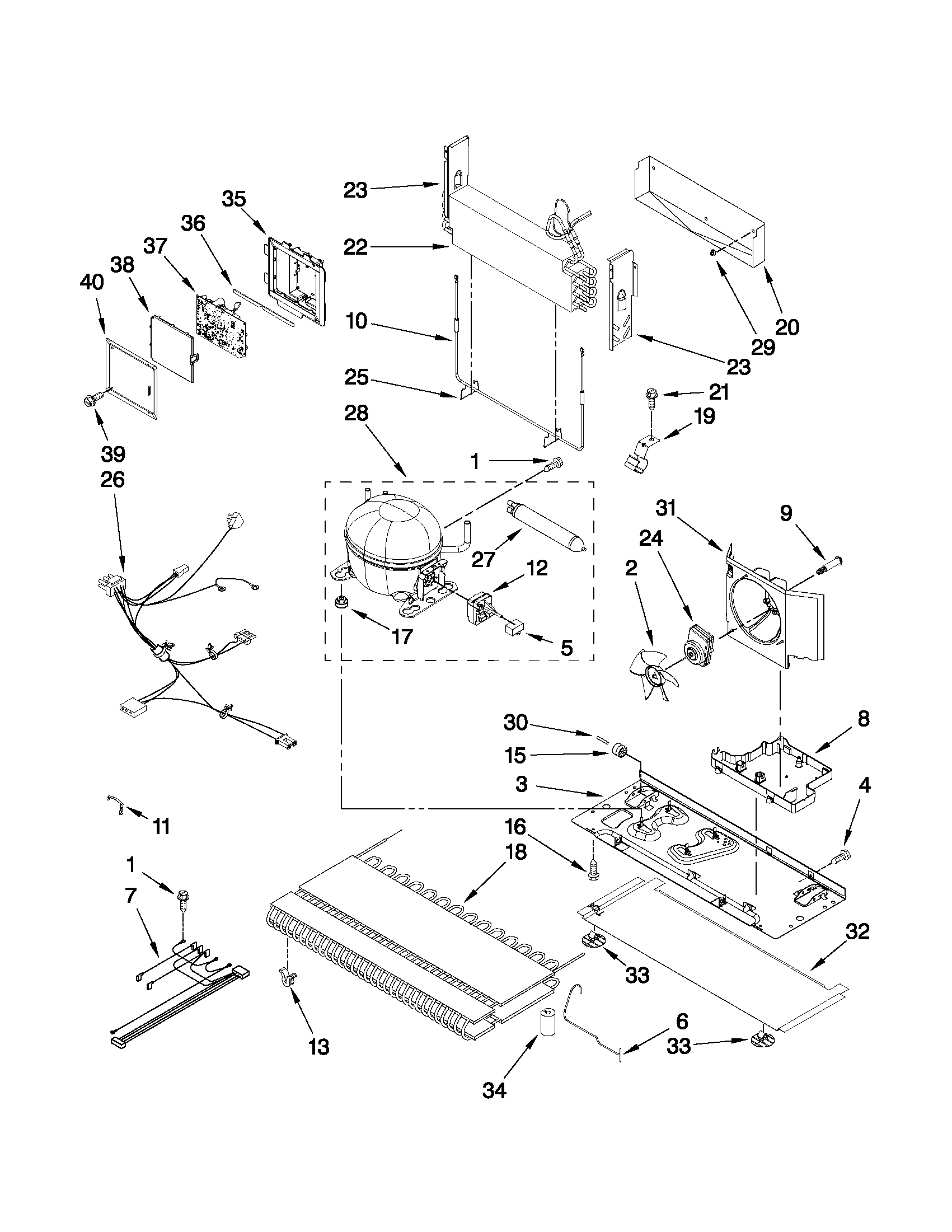 Kenmore 59679533010 unit parts diagram
