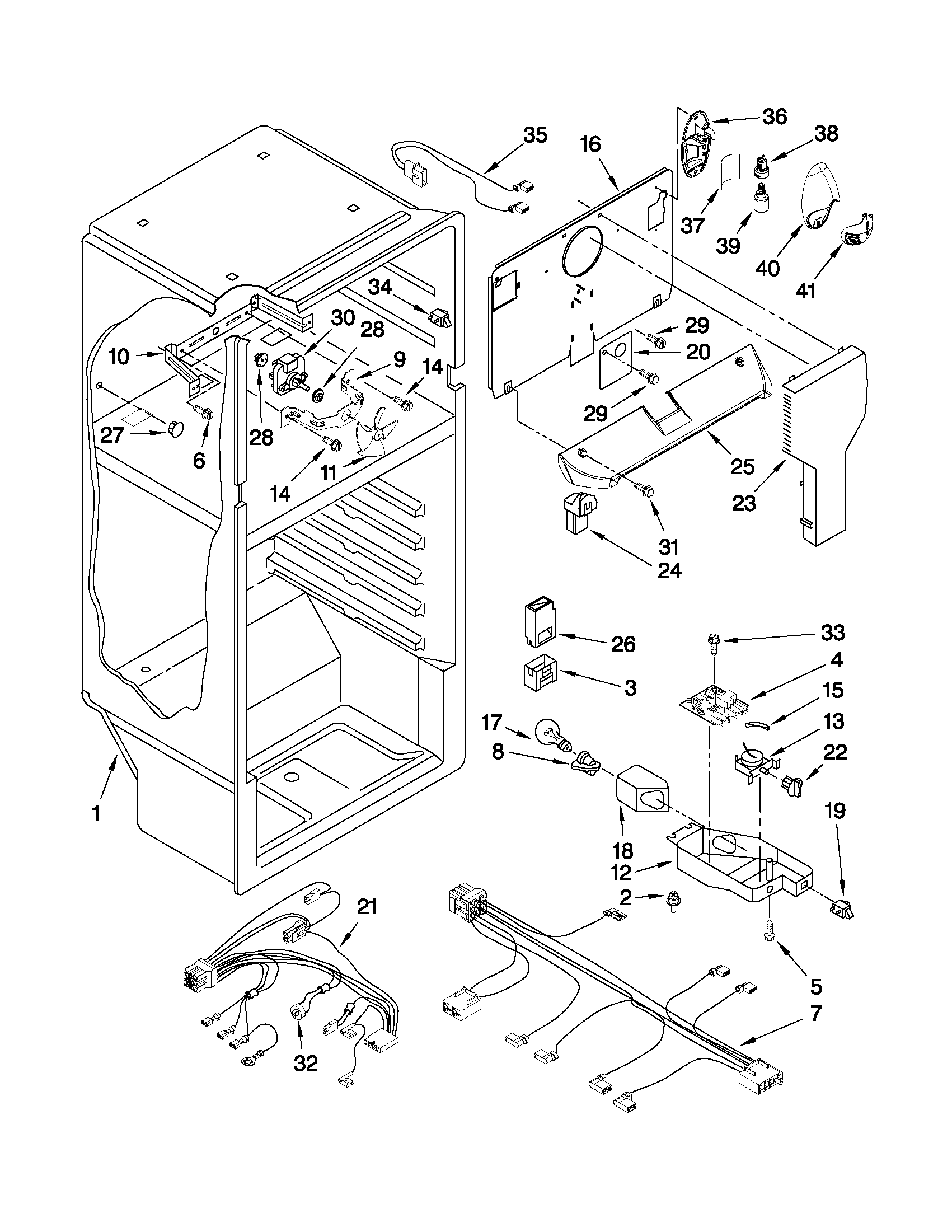 Kenmore 10632872010 liner parts diagram