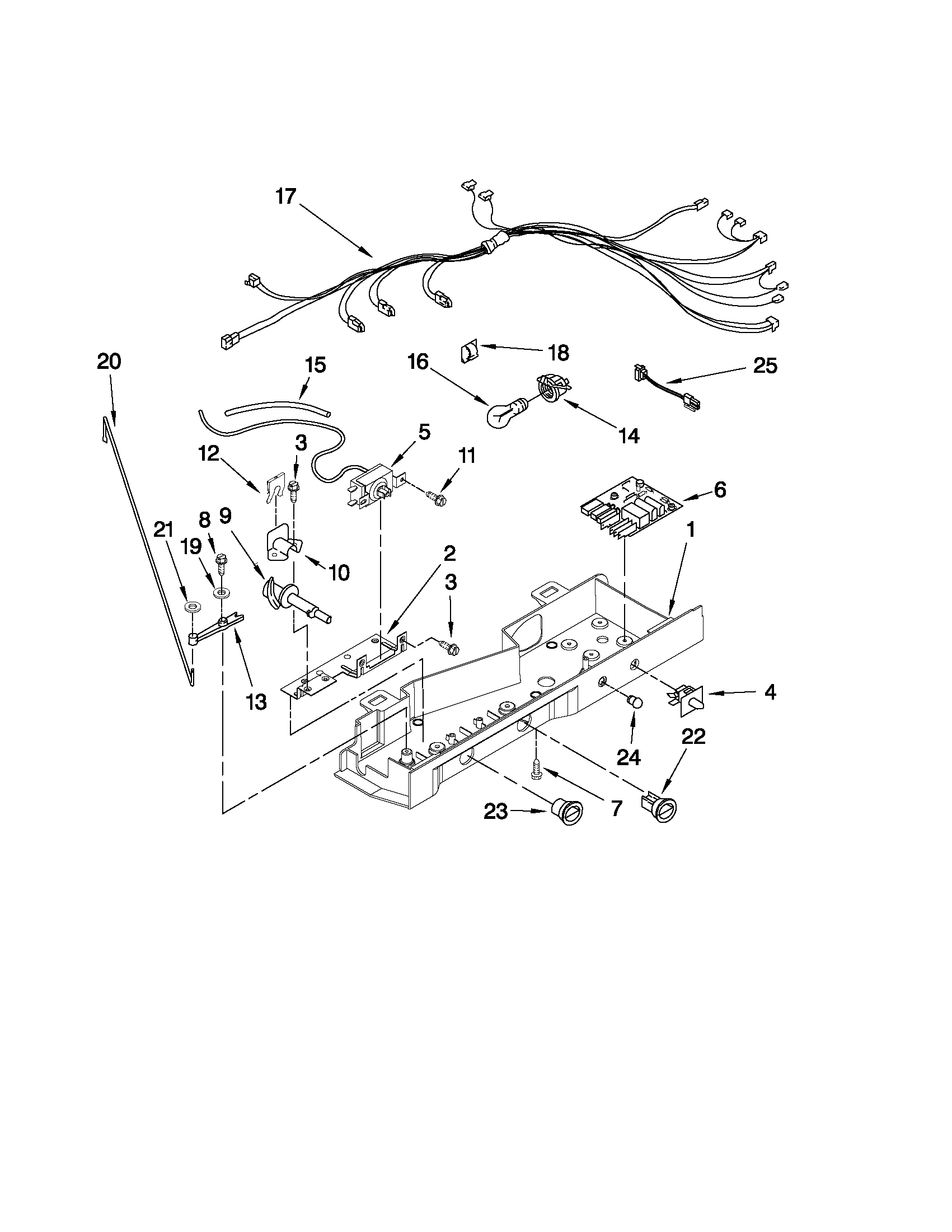 Kenmore 10650223010 control parts diagram