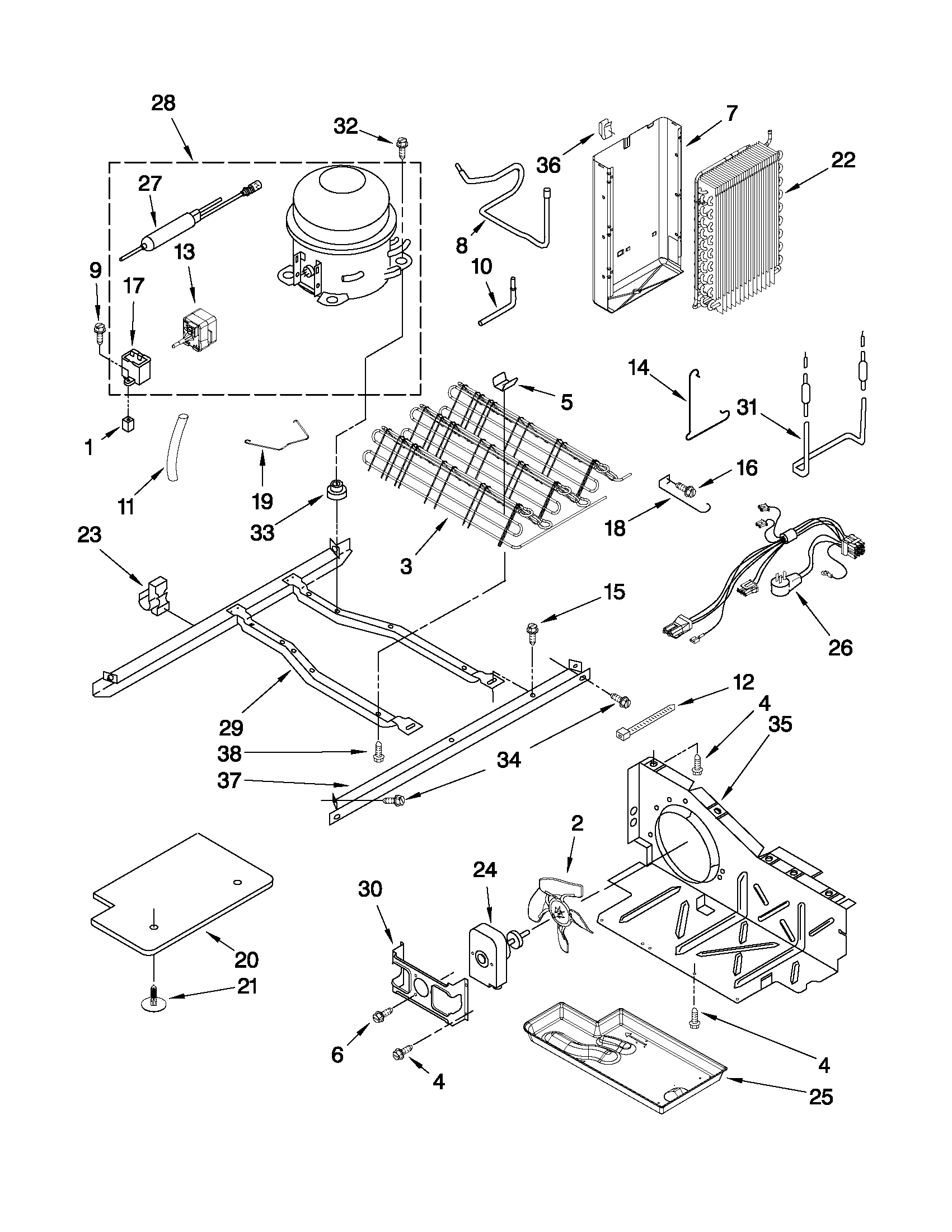 Kenmore 10640263010 unit parts diagram