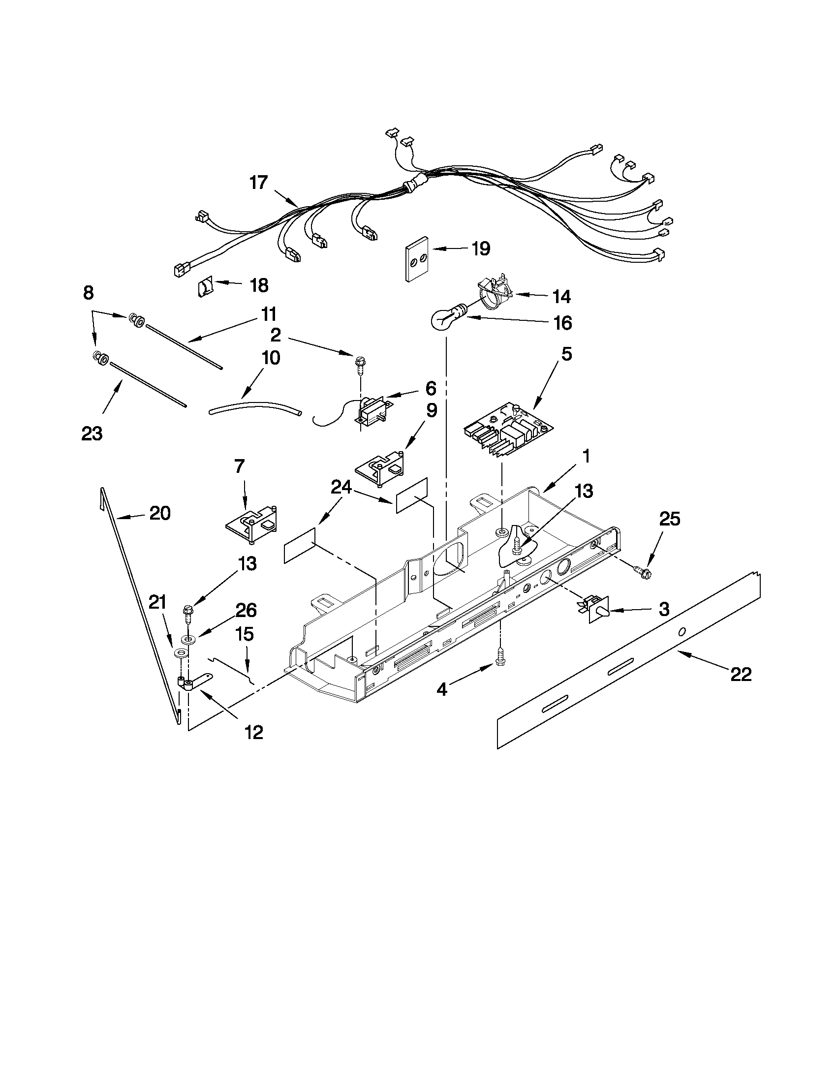 Kenmore 10640263010 control parts diagram