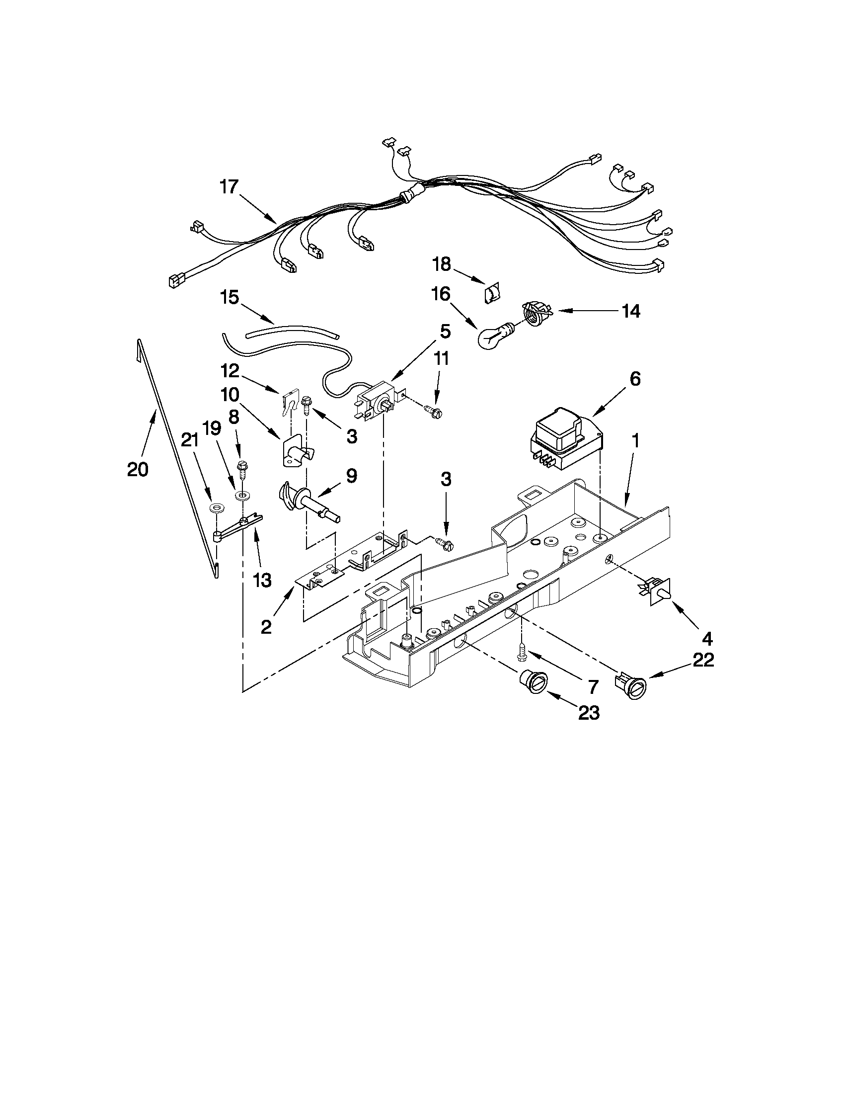 Kenmore 10650212010 control parts diagram