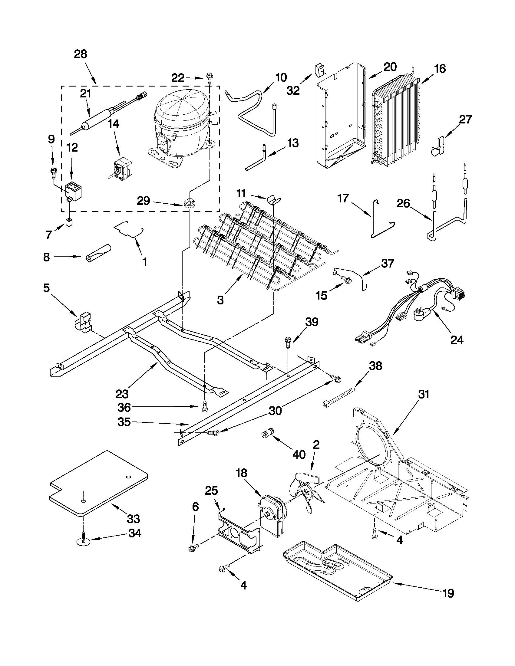 Kenmore 10650273010 unit parts diagram