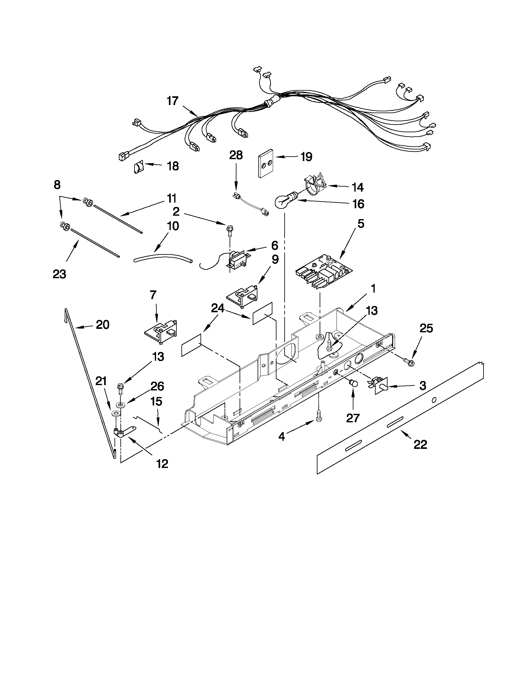 Kenmore 10650289010 control parts diagram