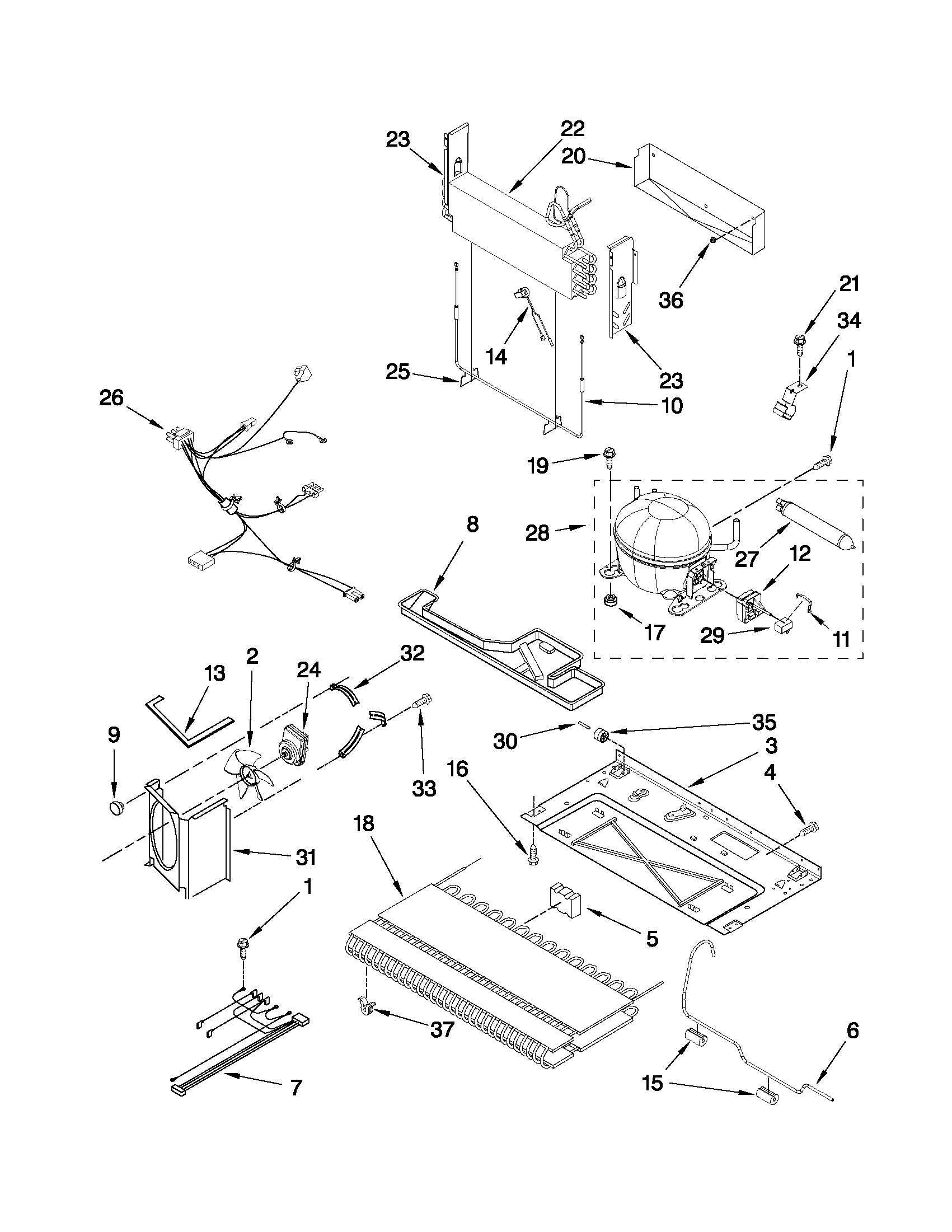 Kenmore 59665232403 unit parts diagram