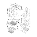 Kenmore Elite 59678574802 shelf parts diagram