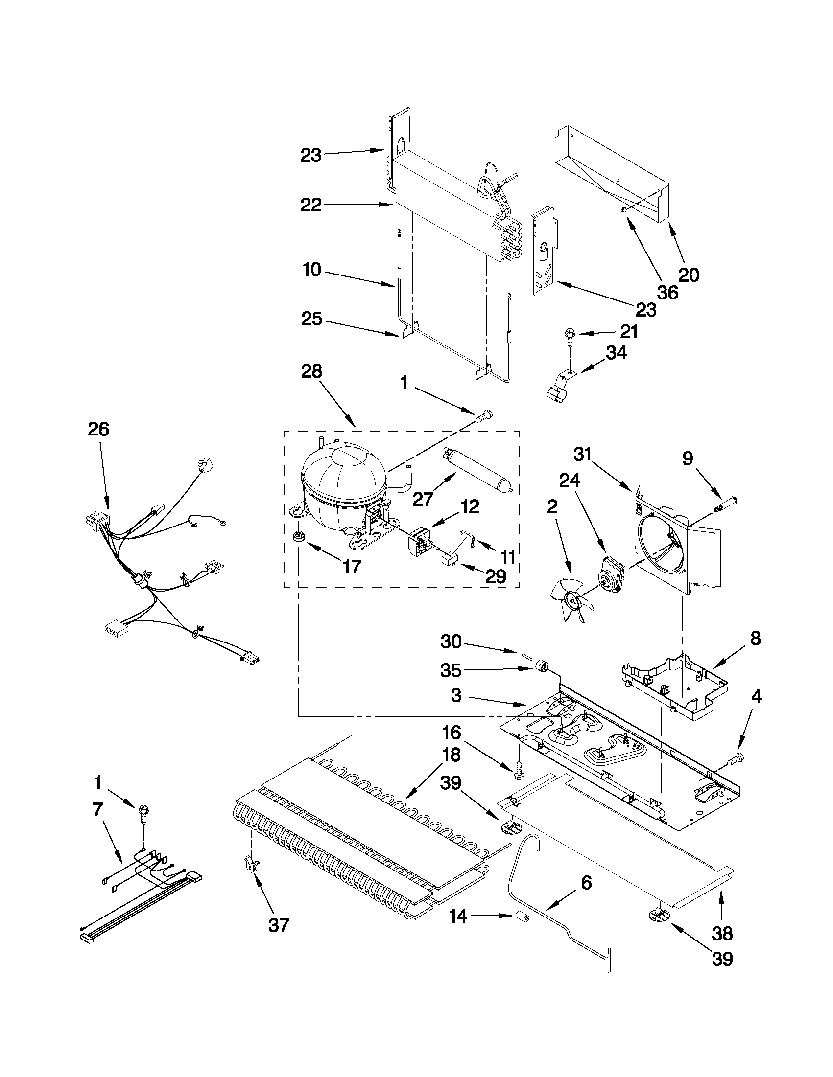 Kenmore 59669989010 unit parts diagram