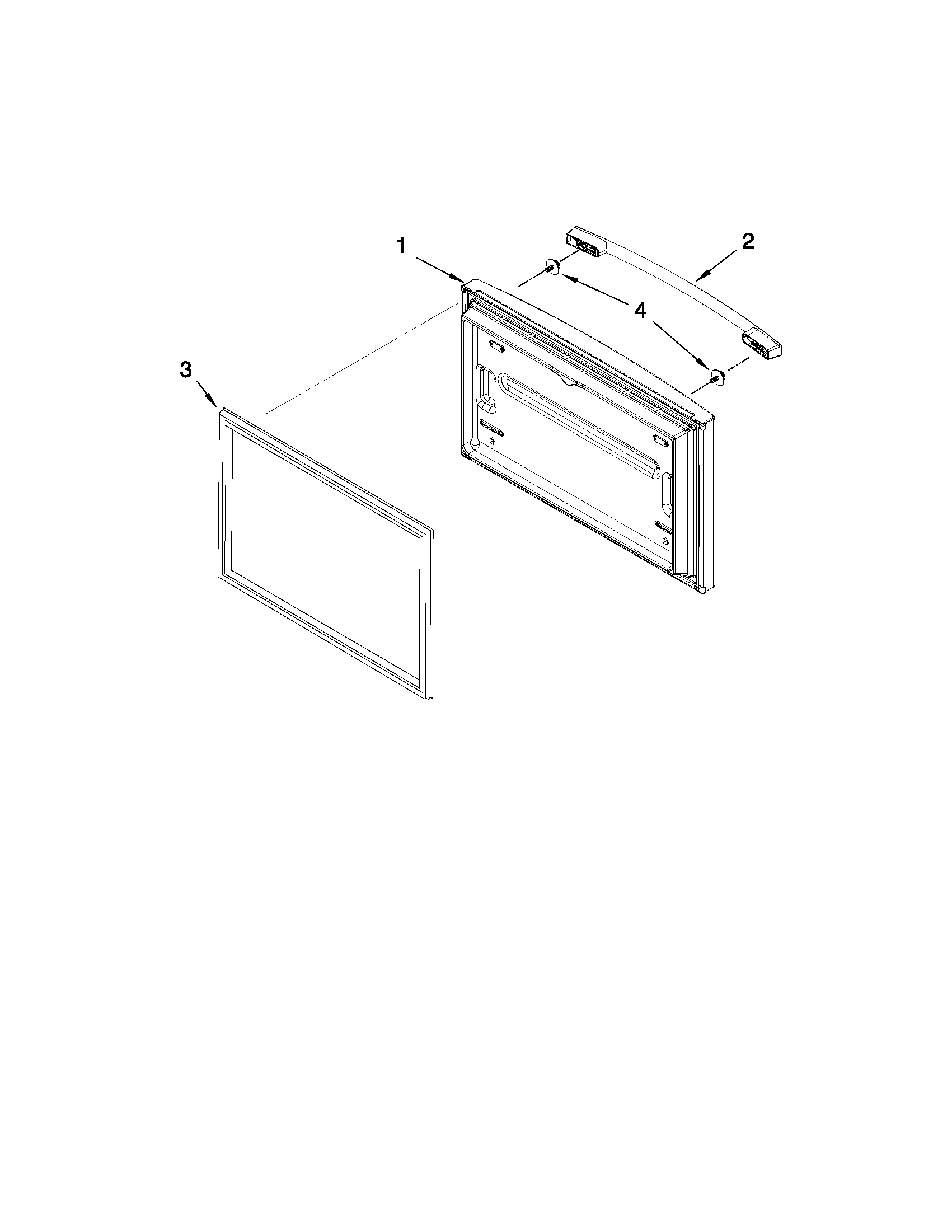 Kenmore Elite 59678283803 freezer door parts diagram