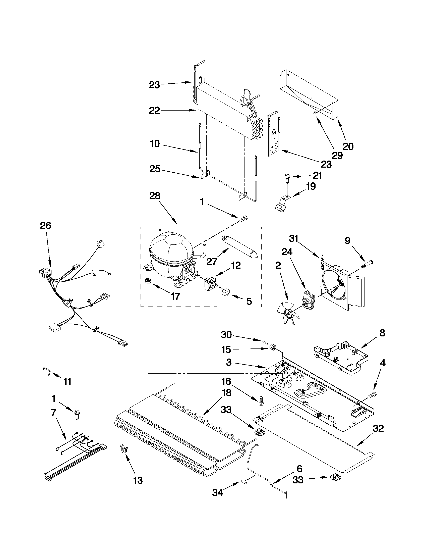 Kenmore Elite 59678283803 unit parts diagram