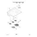 Kenmore 62960009601 cooktop parts diagram