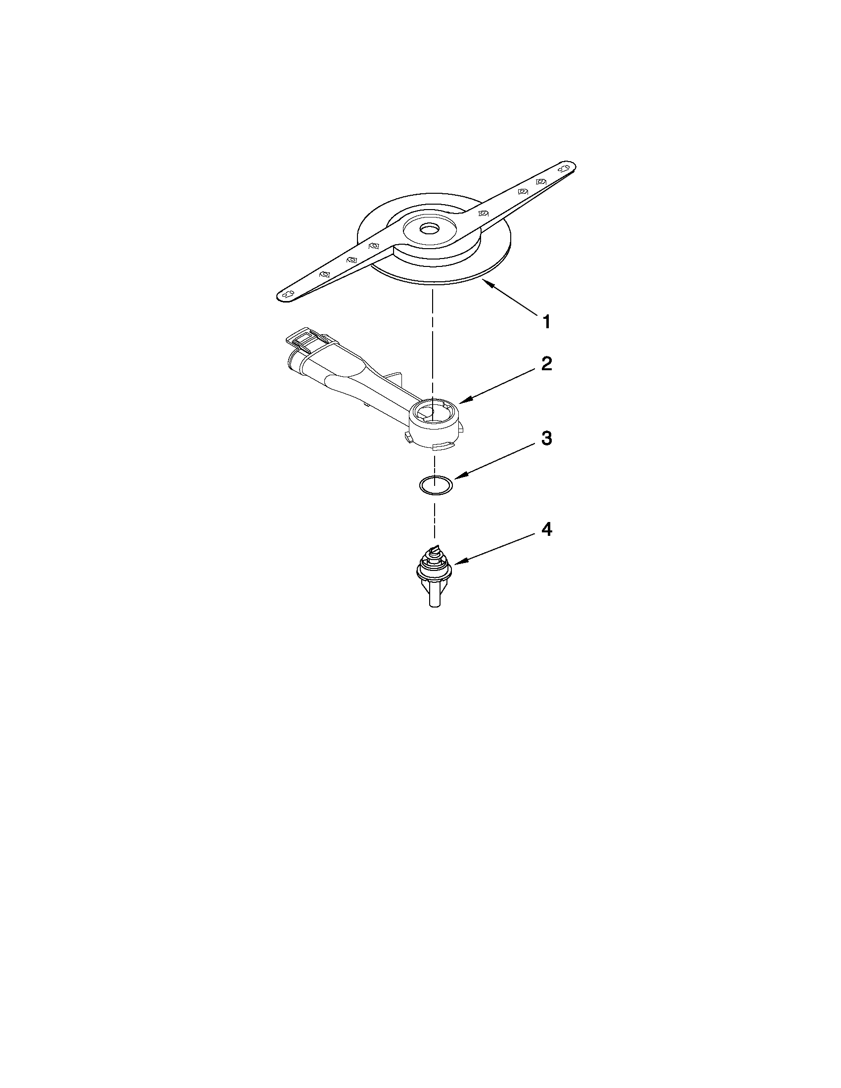 Kenmore 66513453K902 lower washarm parts diagram