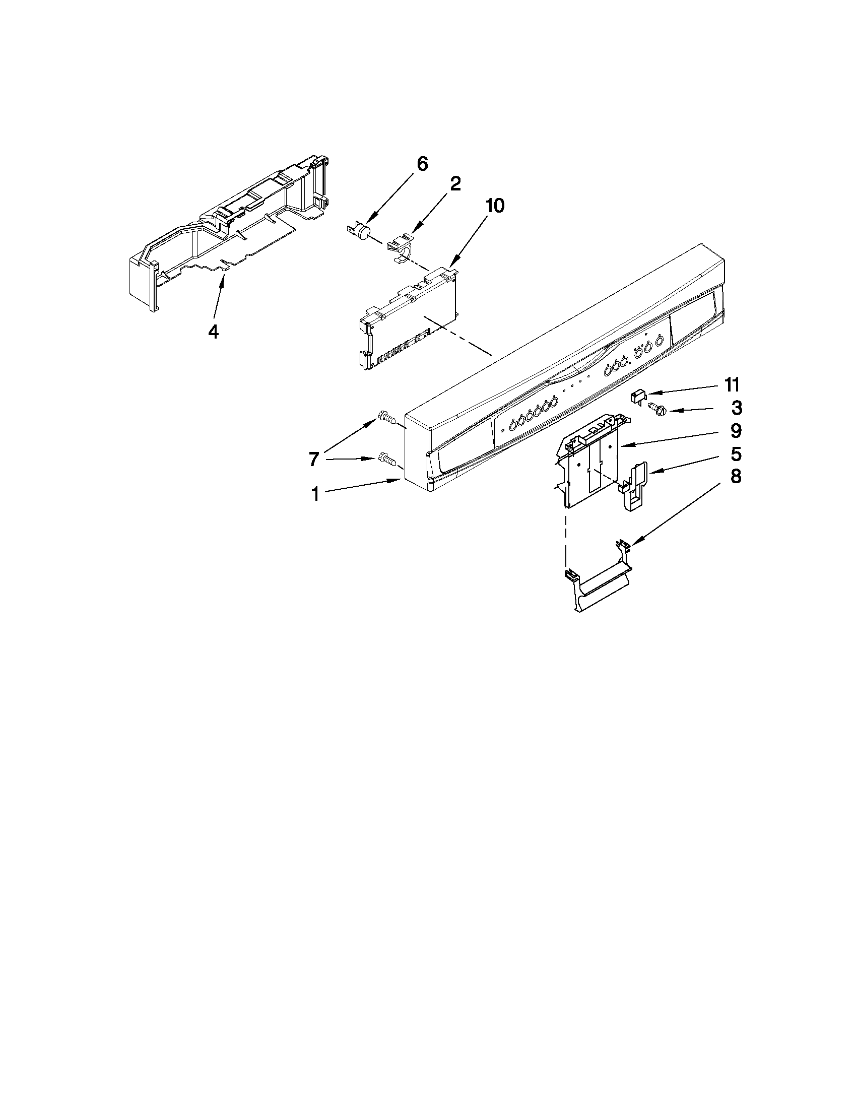 Kenmore 66513484K903 control panel parts diagram