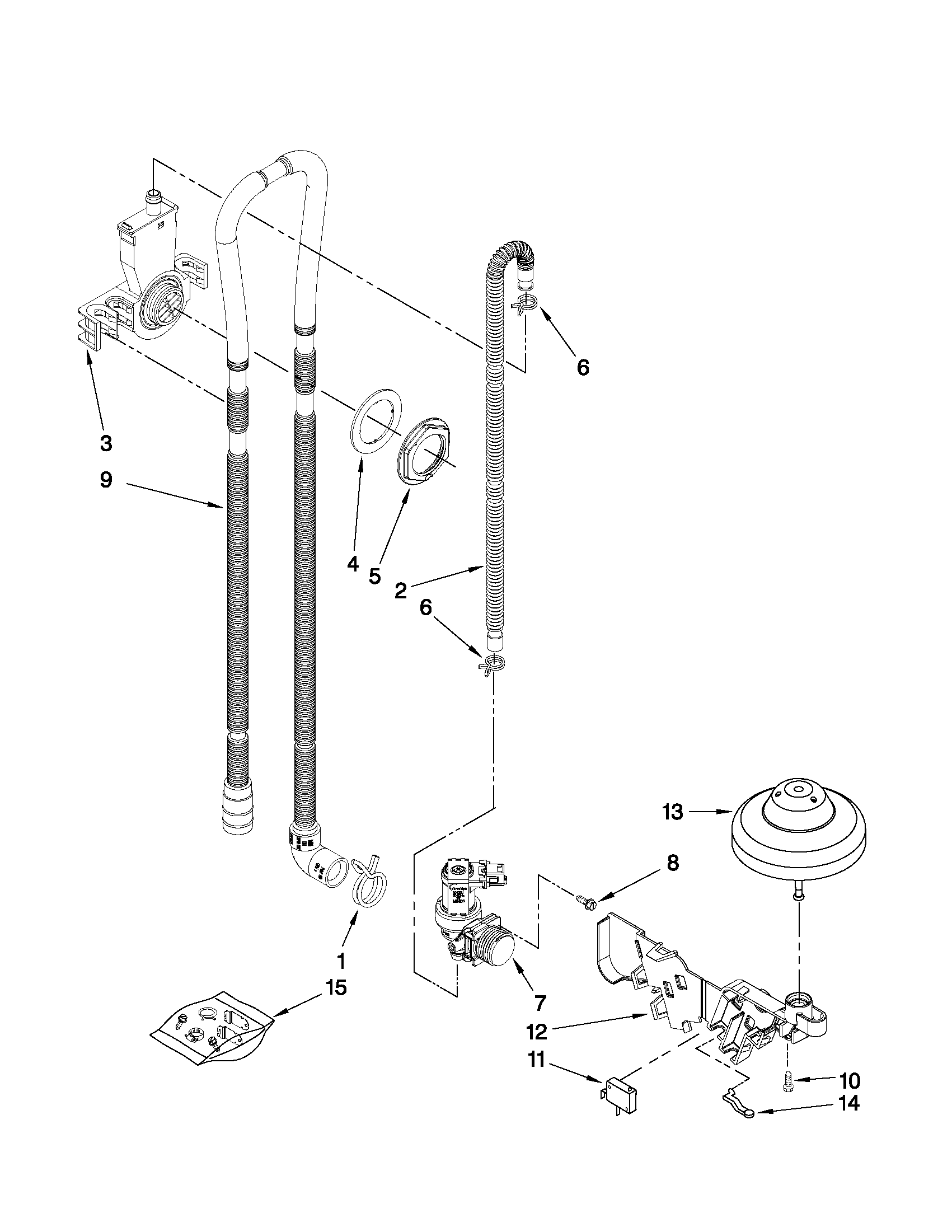Kenmore 66513484K903 fill and overfill parts diagram