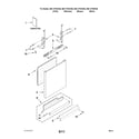 Kenmore 66513734K604 door and panel parts diagram