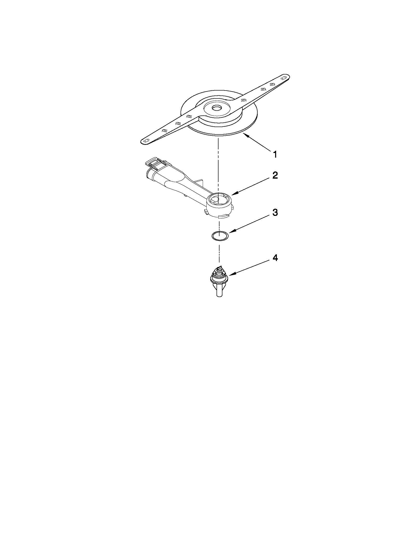 Kenmore 66513899K802 lower washarm parts diagram