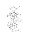 Kenmore 10657163702 refrigerator shelf parts diagram
