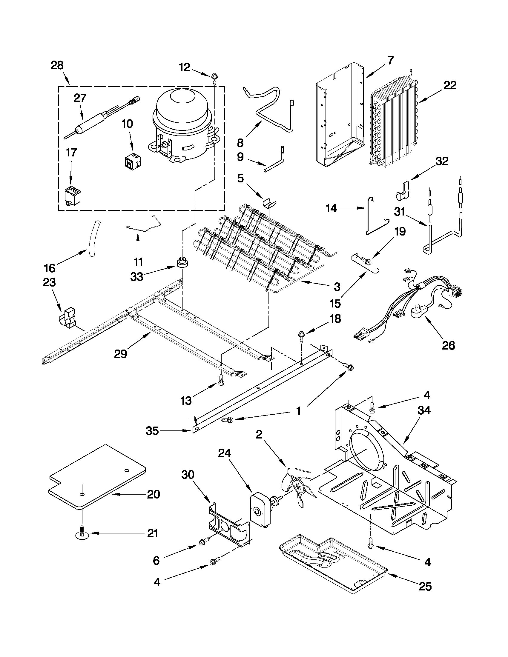 Kenmore 10641563803 unit parts diagram