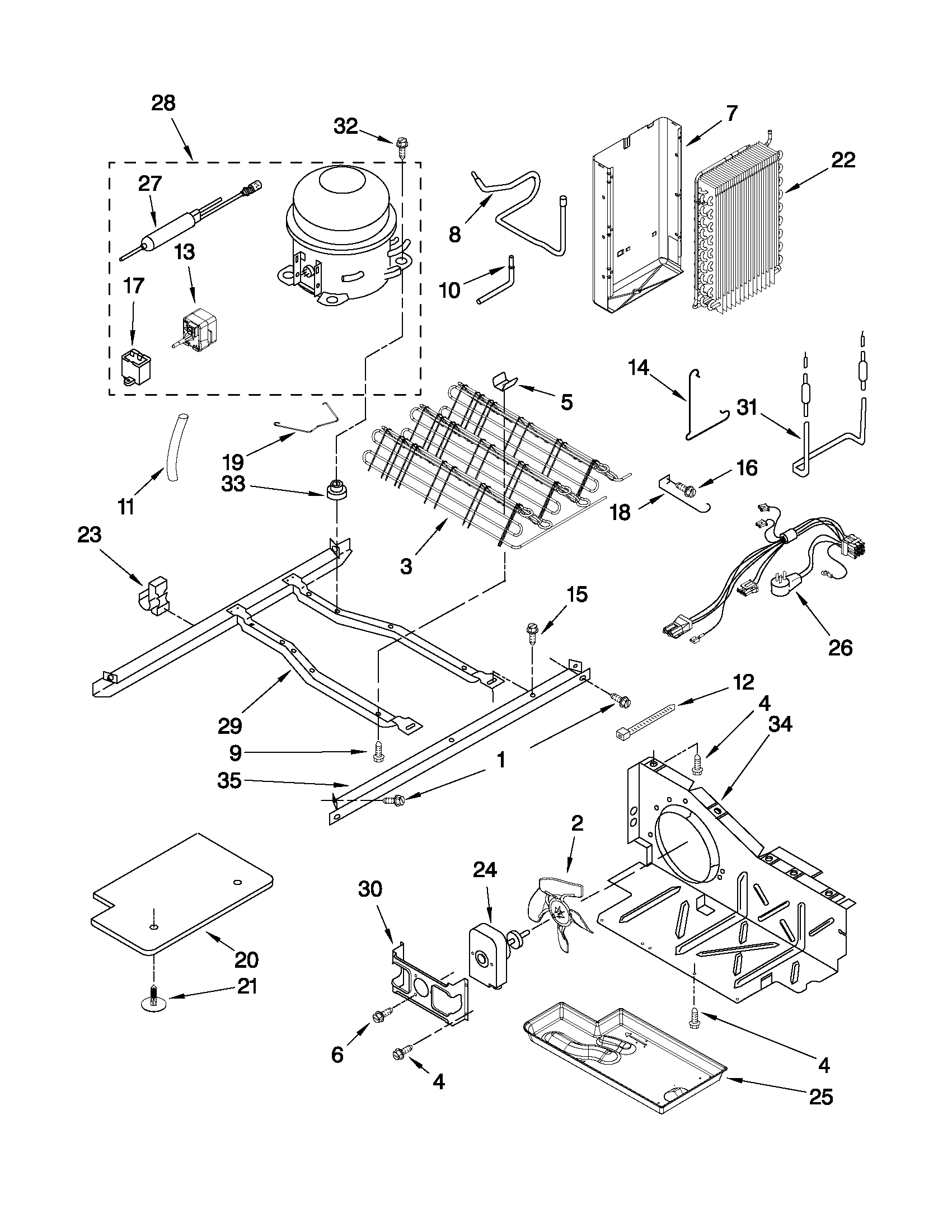 Kenmore 10640563011 unit parts diagram