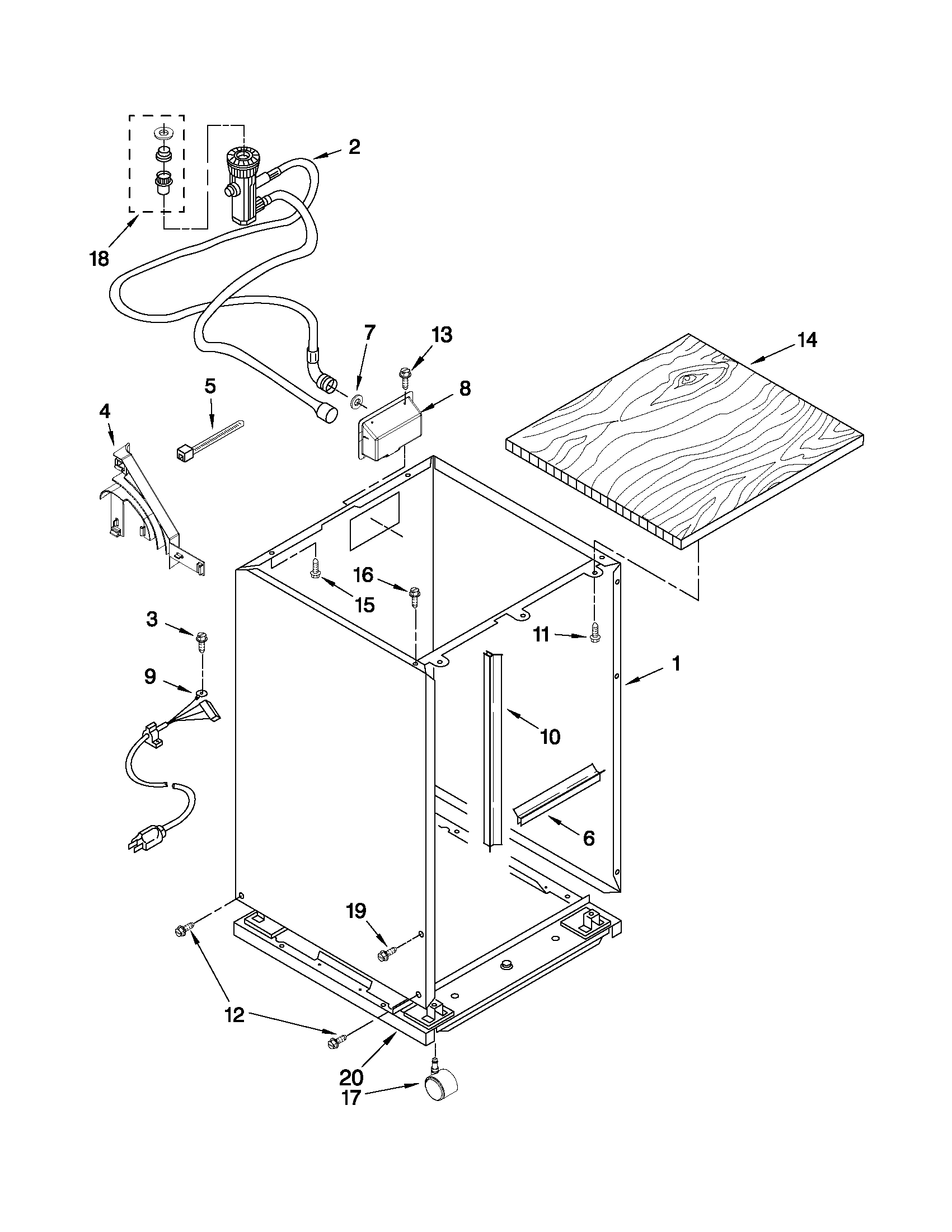 Kenmore 66517742K013 cabinet parts diagram