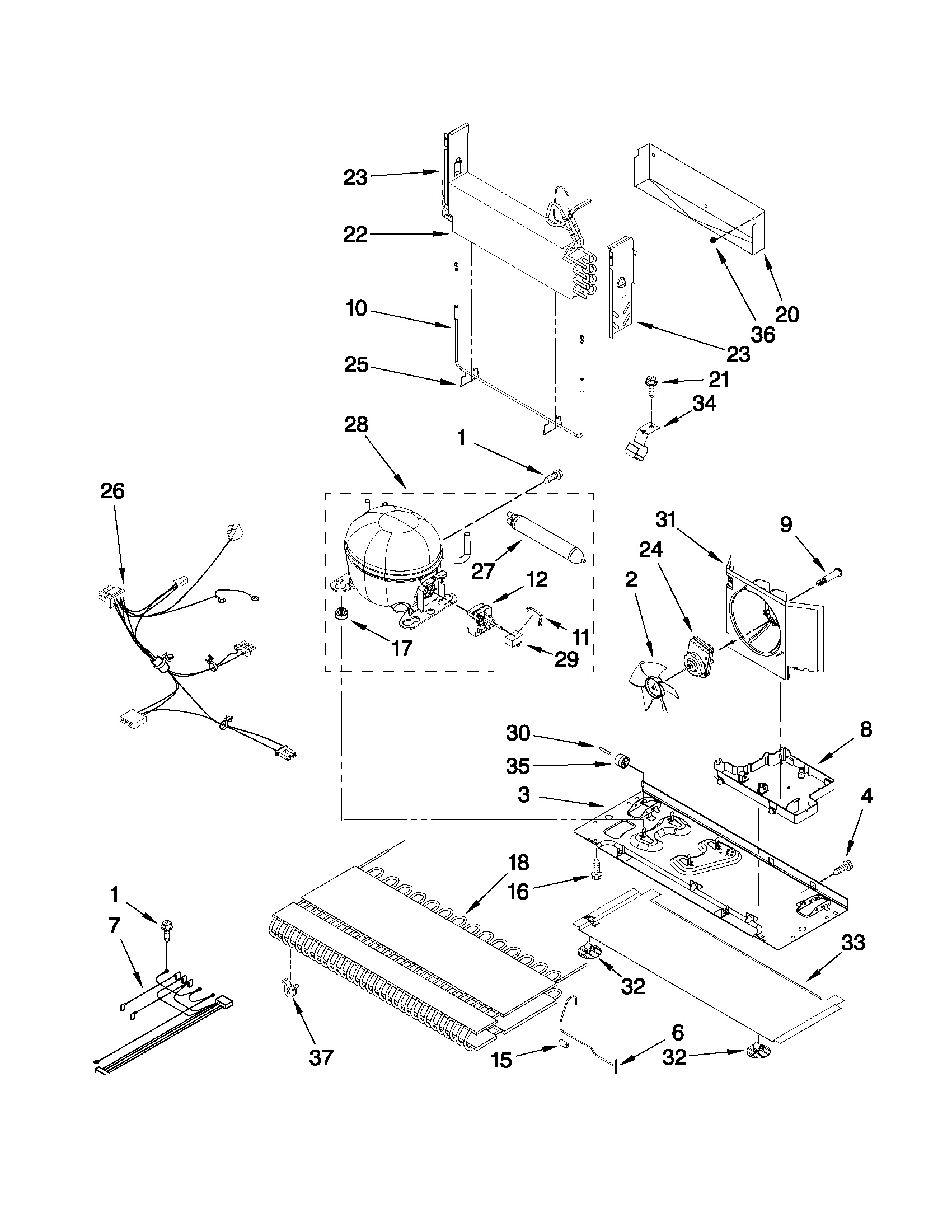 Kenmore 59669939011 unit parts diagram