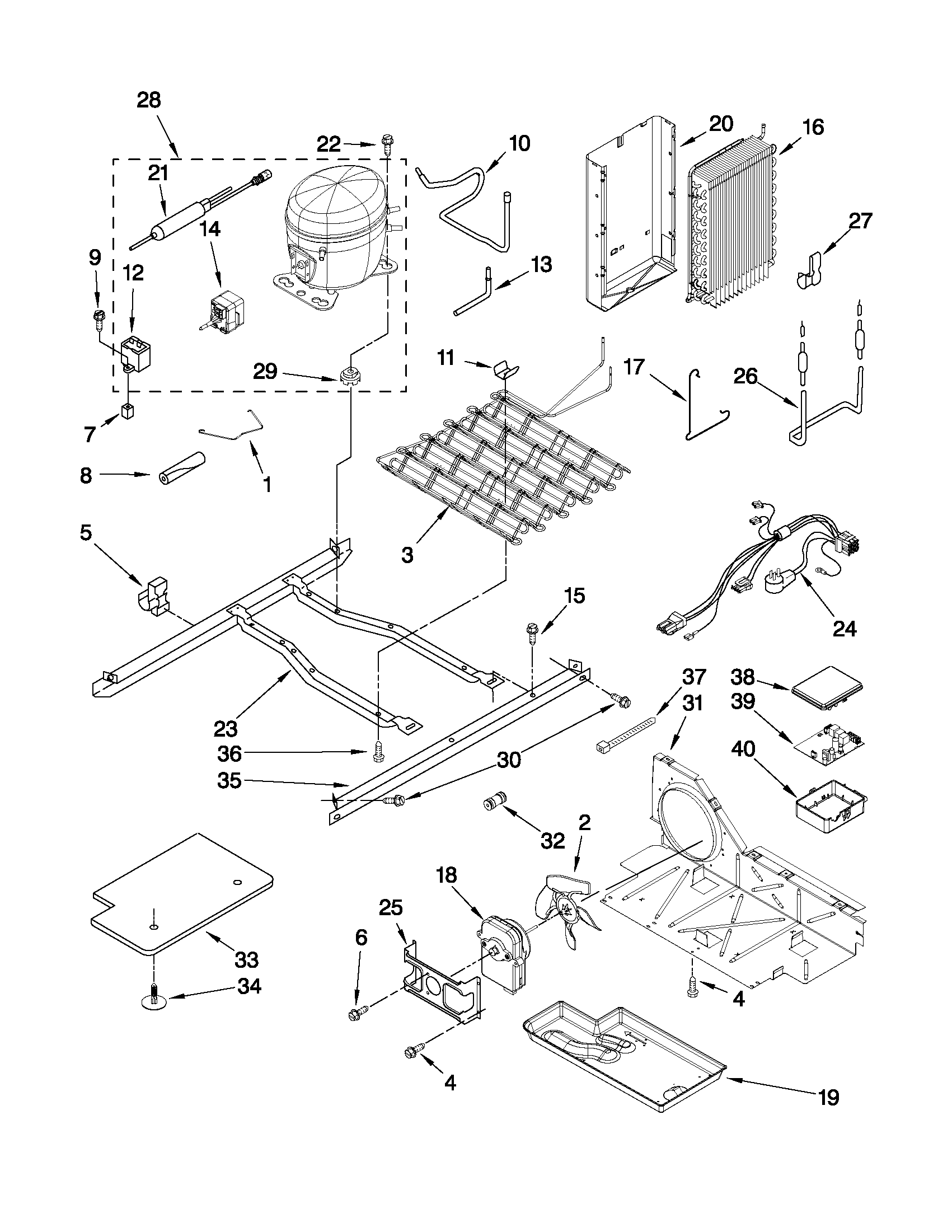 Kenmore 10651593010 unit parts diagram