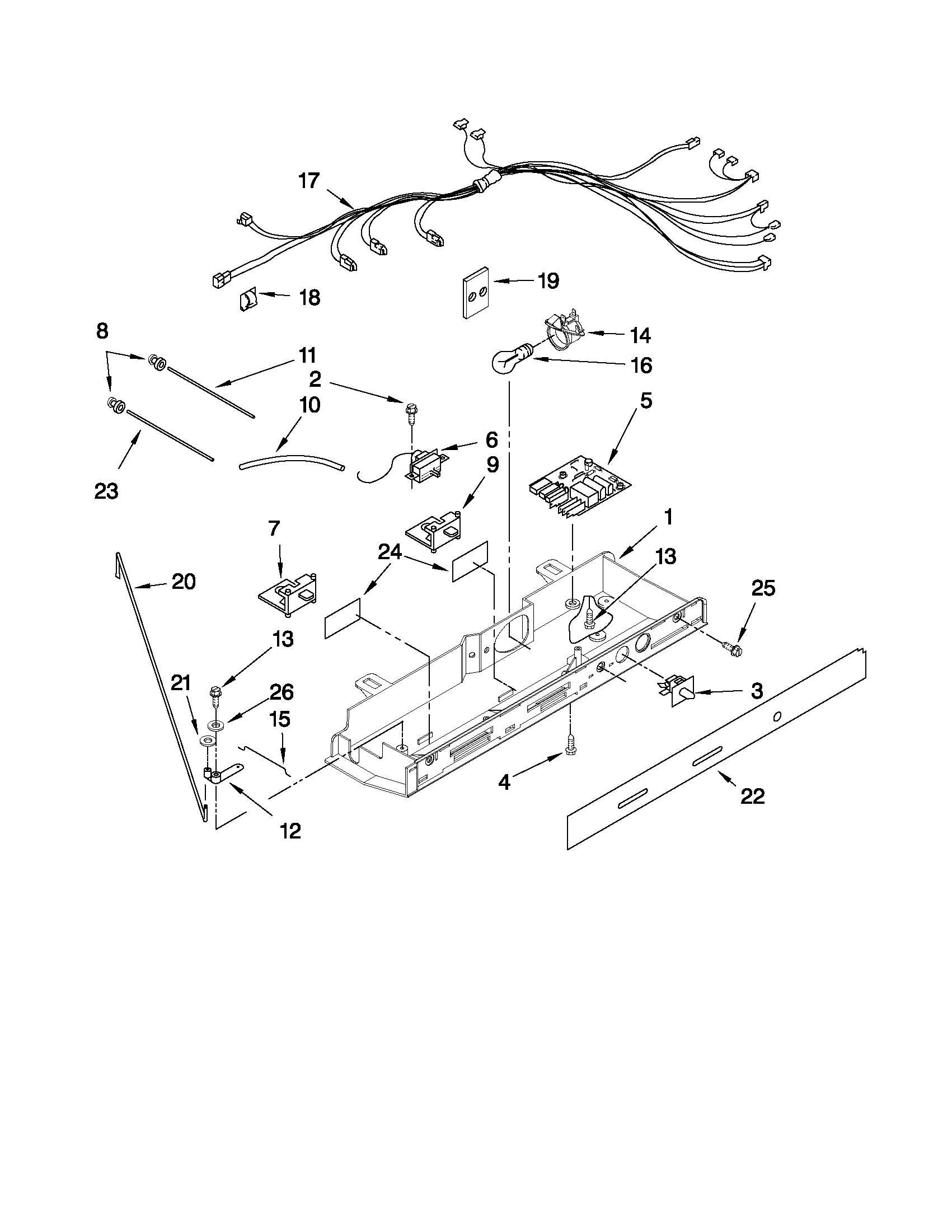 Kenmore 10651593010 control parts diagram