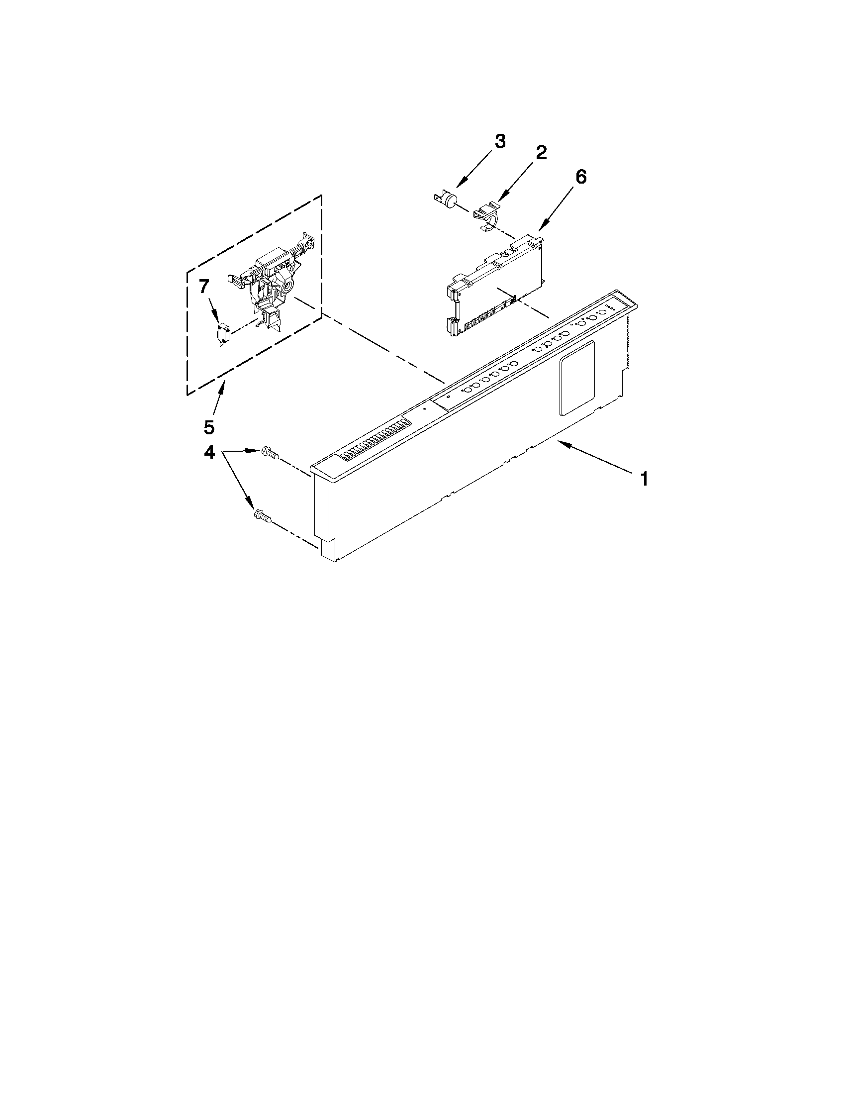Kenmore 66513213K902 control panel parts diagram