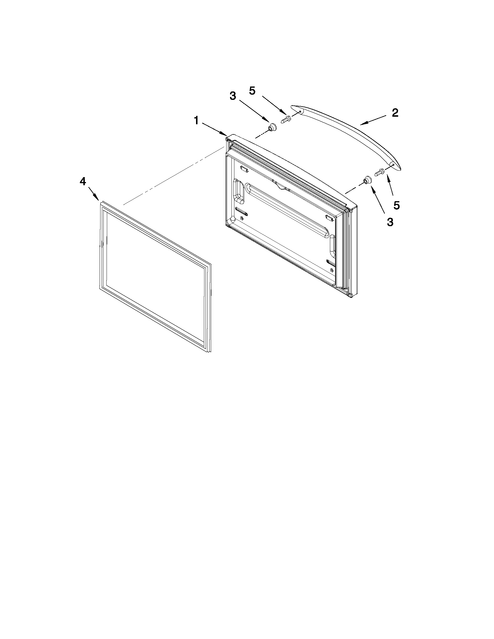 Kenmore 59672012012 freezer door parts diagram