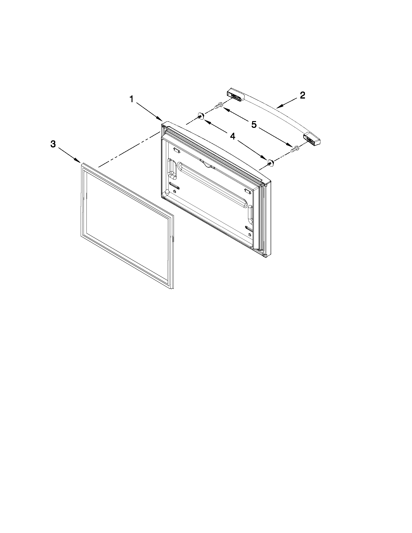 Kenmore 59679223011 freezer door parts diagram