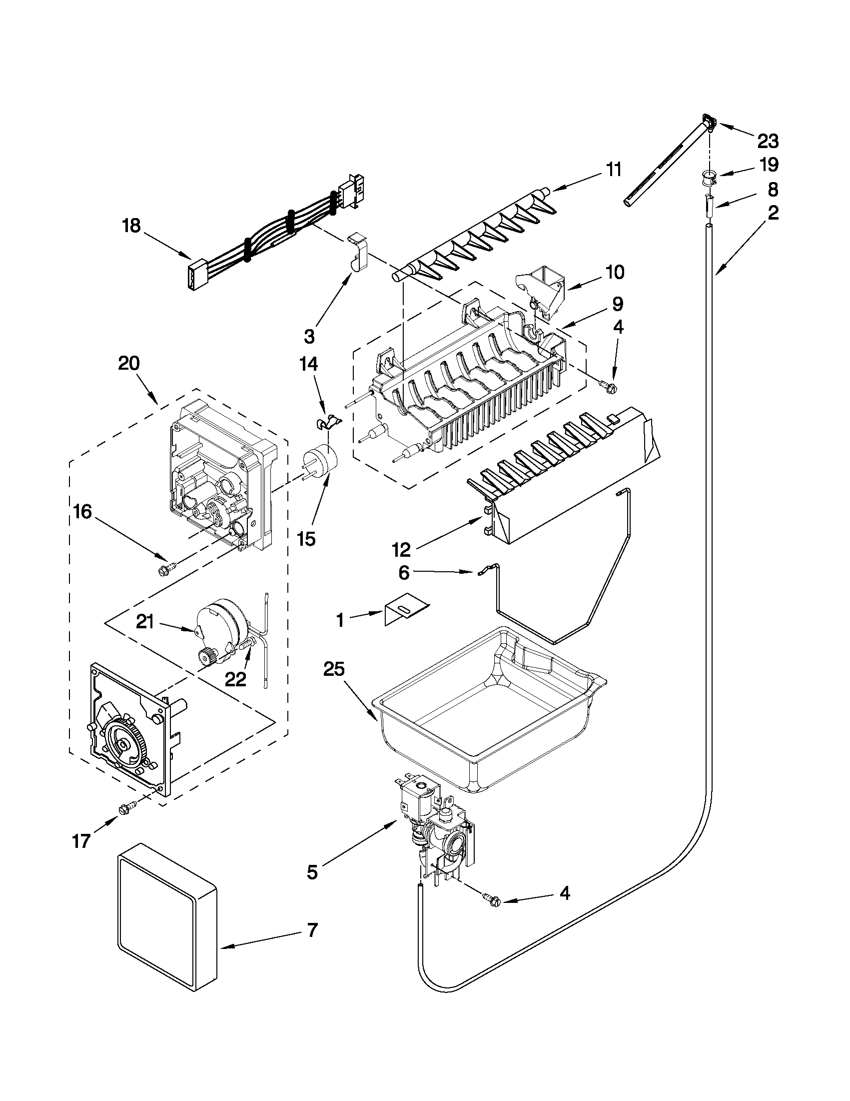 Kenmore 59679223011 icemaker parts diagram