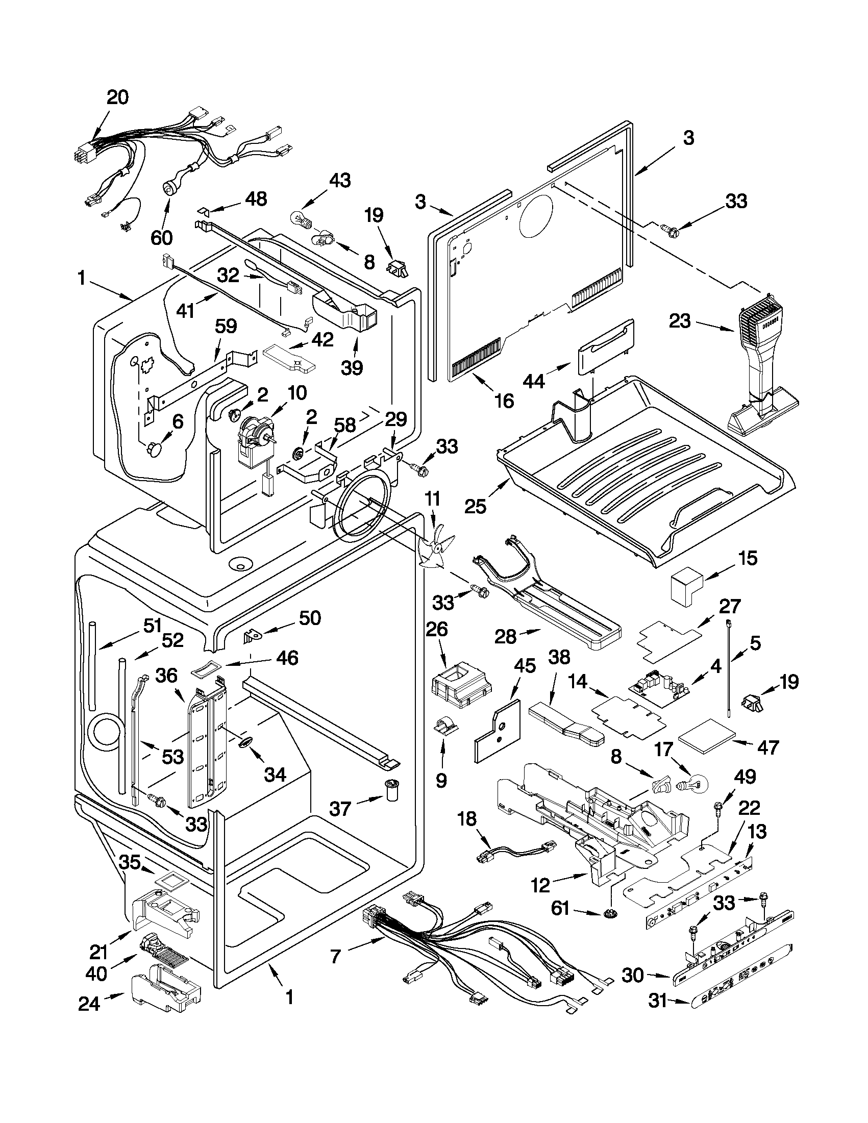 Kenmore Elite 10674903400 liner parts diagram