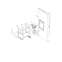 Kenmore 59679543014 dispenser front parts diagram