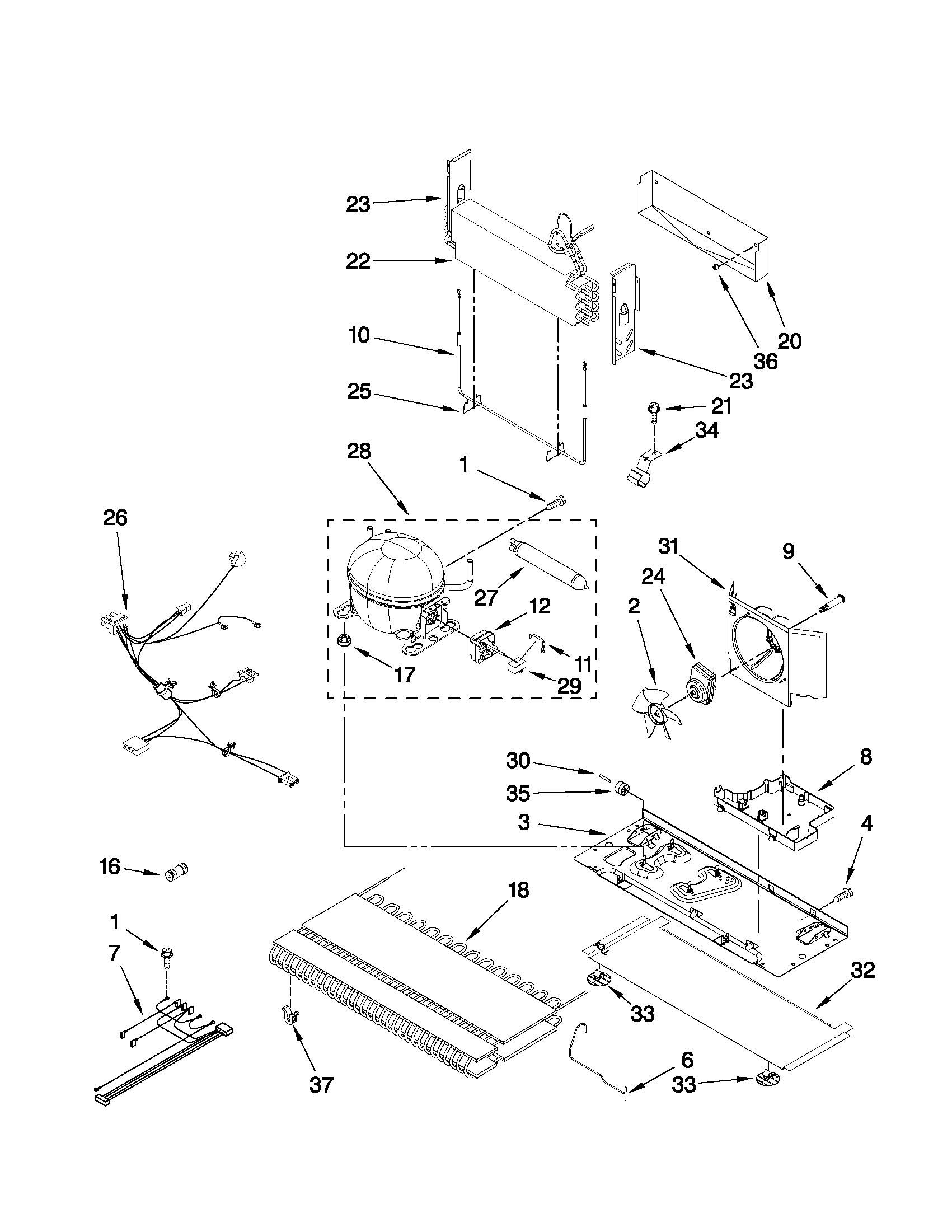 Kenmore 59679543014 unit parts diagram