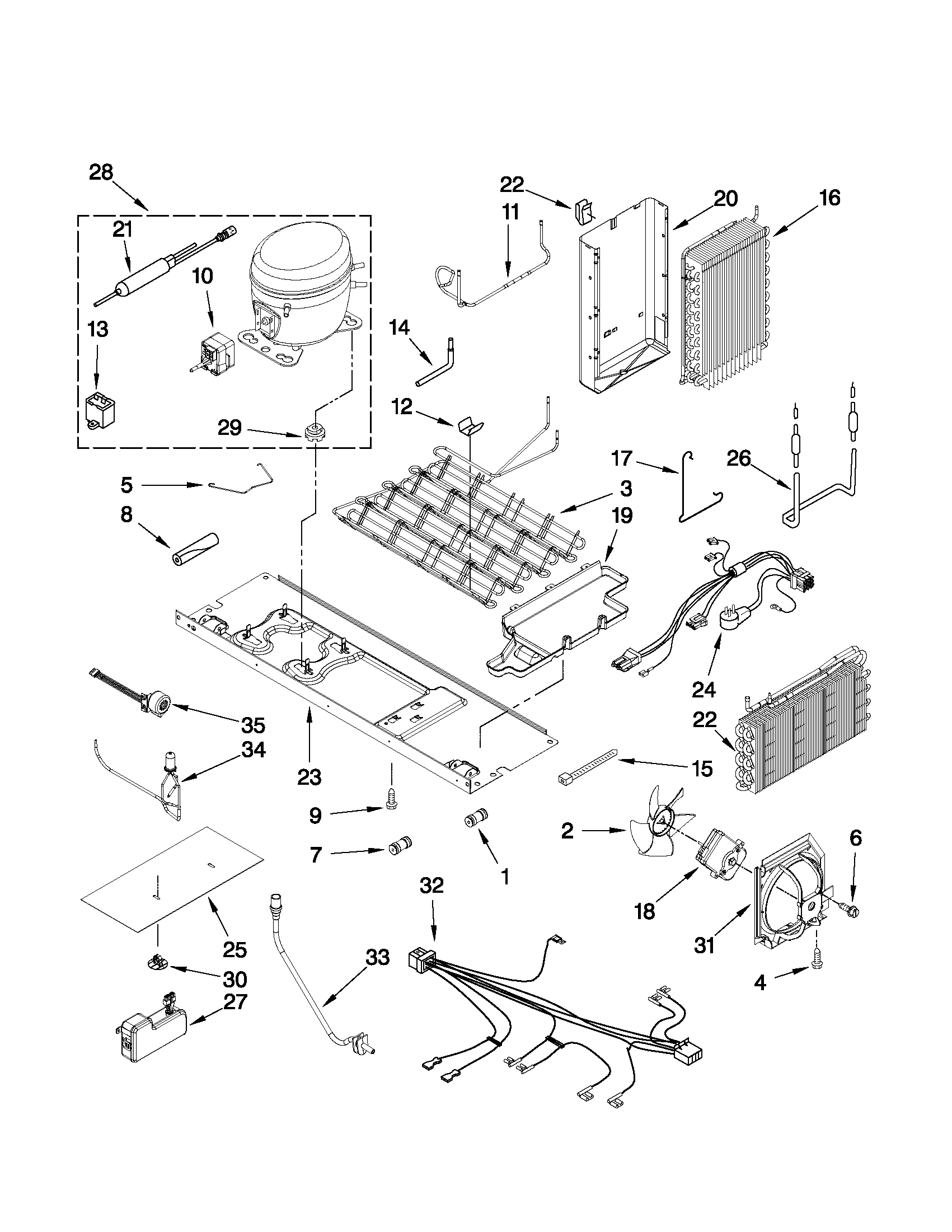 Kenmore Elite 10651182110 unit parts diagram