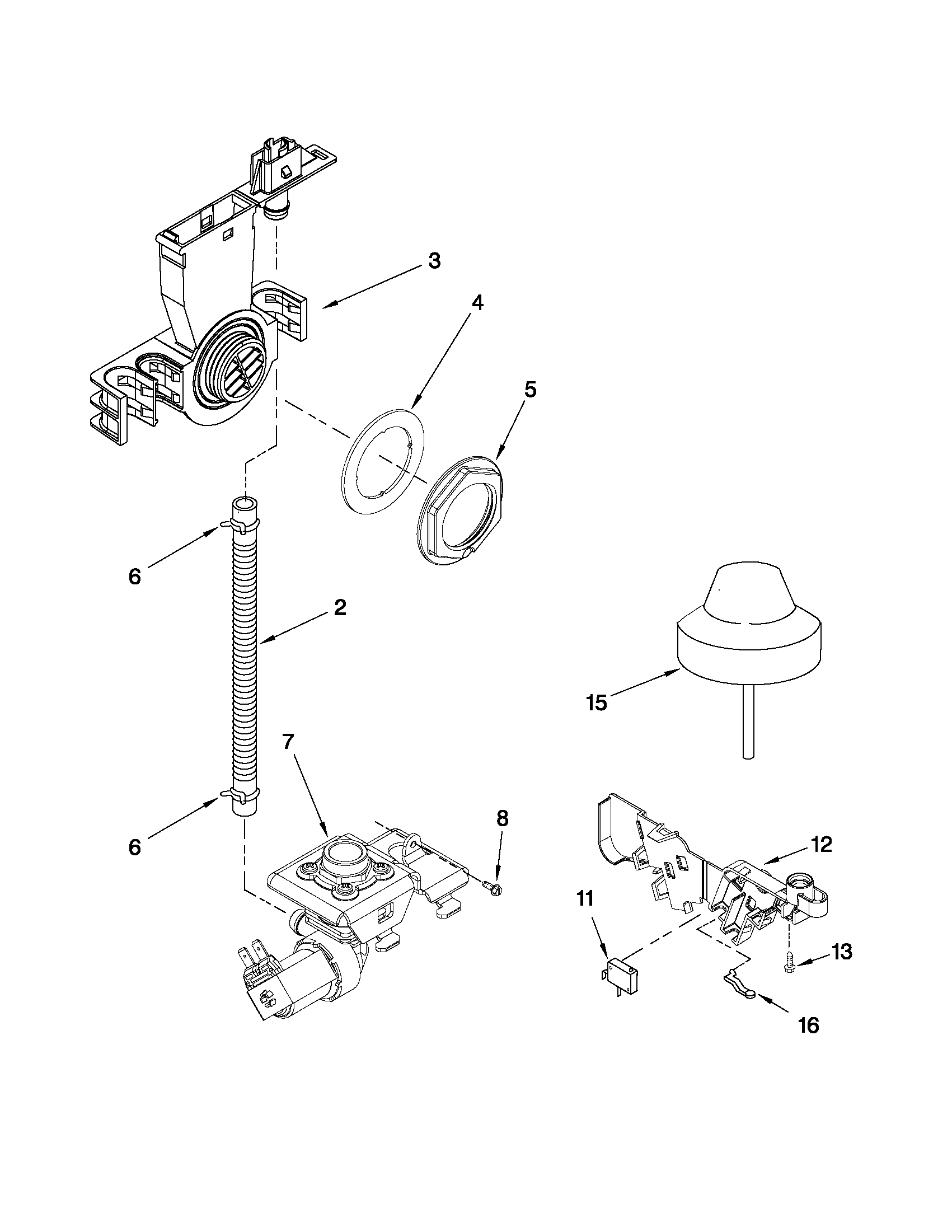 Kenmore 66517012402 fill and overfill parts diagram