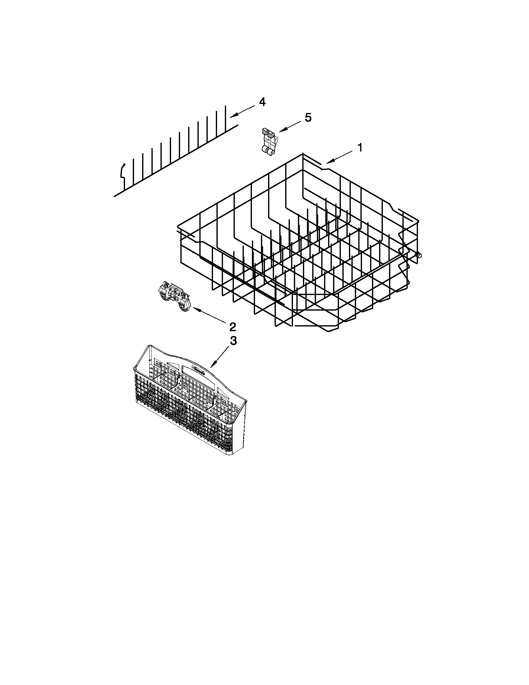 Kenmore 66213282K112 lower rack parts diagram