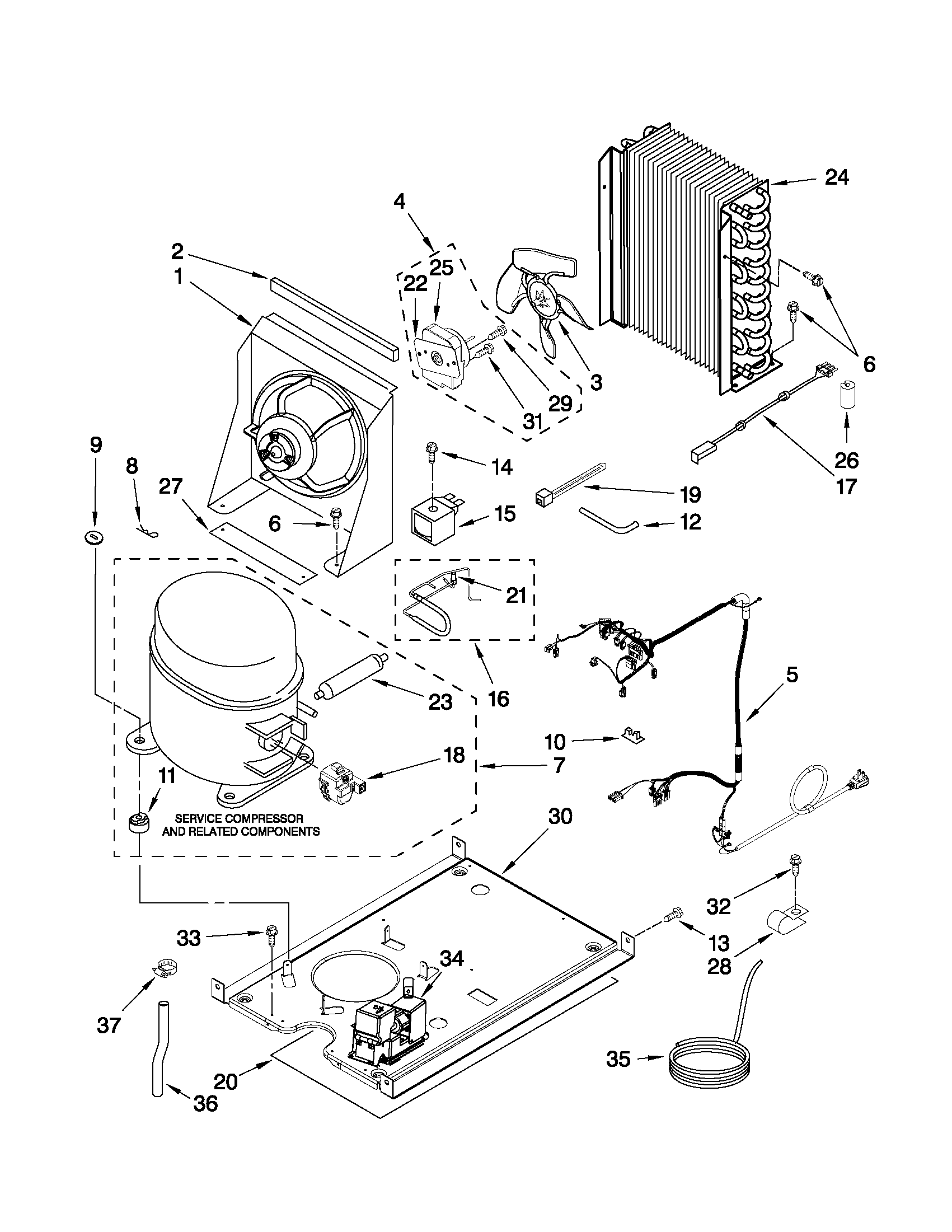 Kenmore 10689589706 unit parts diagram
