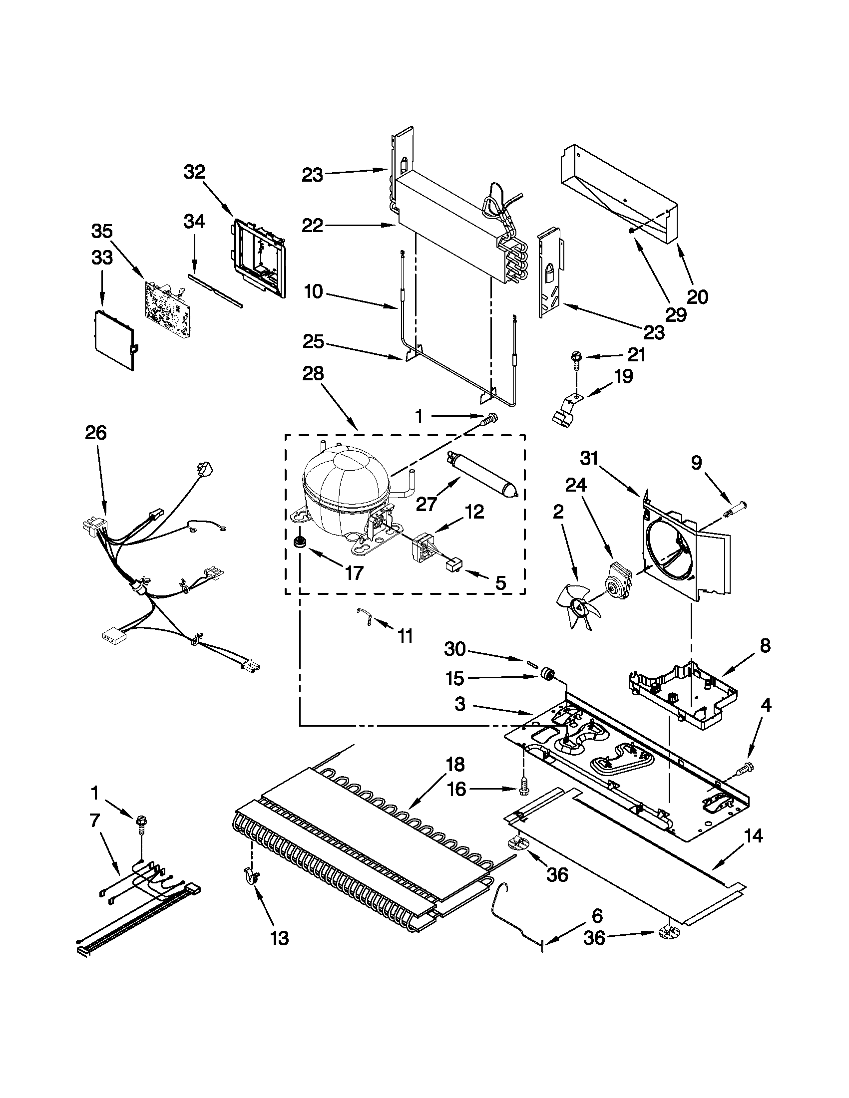 Kenmore 10672009010 unit parts diagram