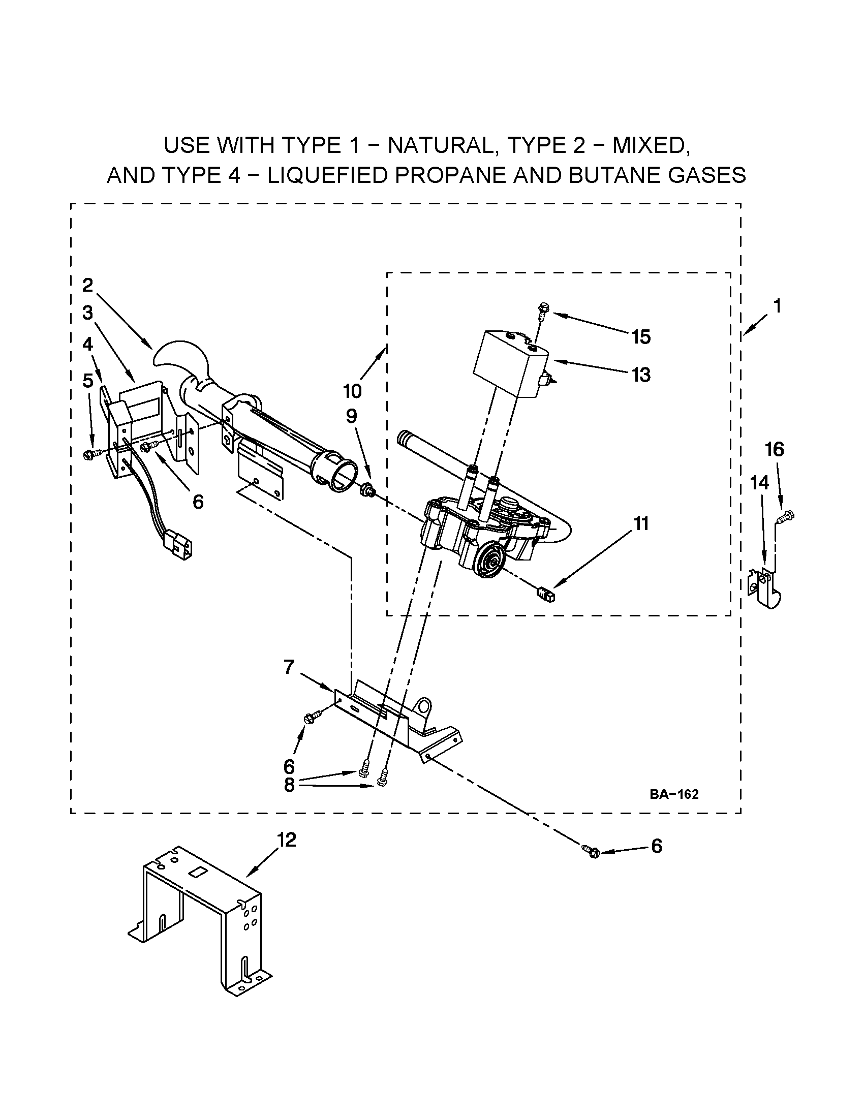 Kenmore 11071202012 w10336852 burner assembly diagram