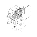 Kenmore Elite 66513944K015 tub and frame parts diagram